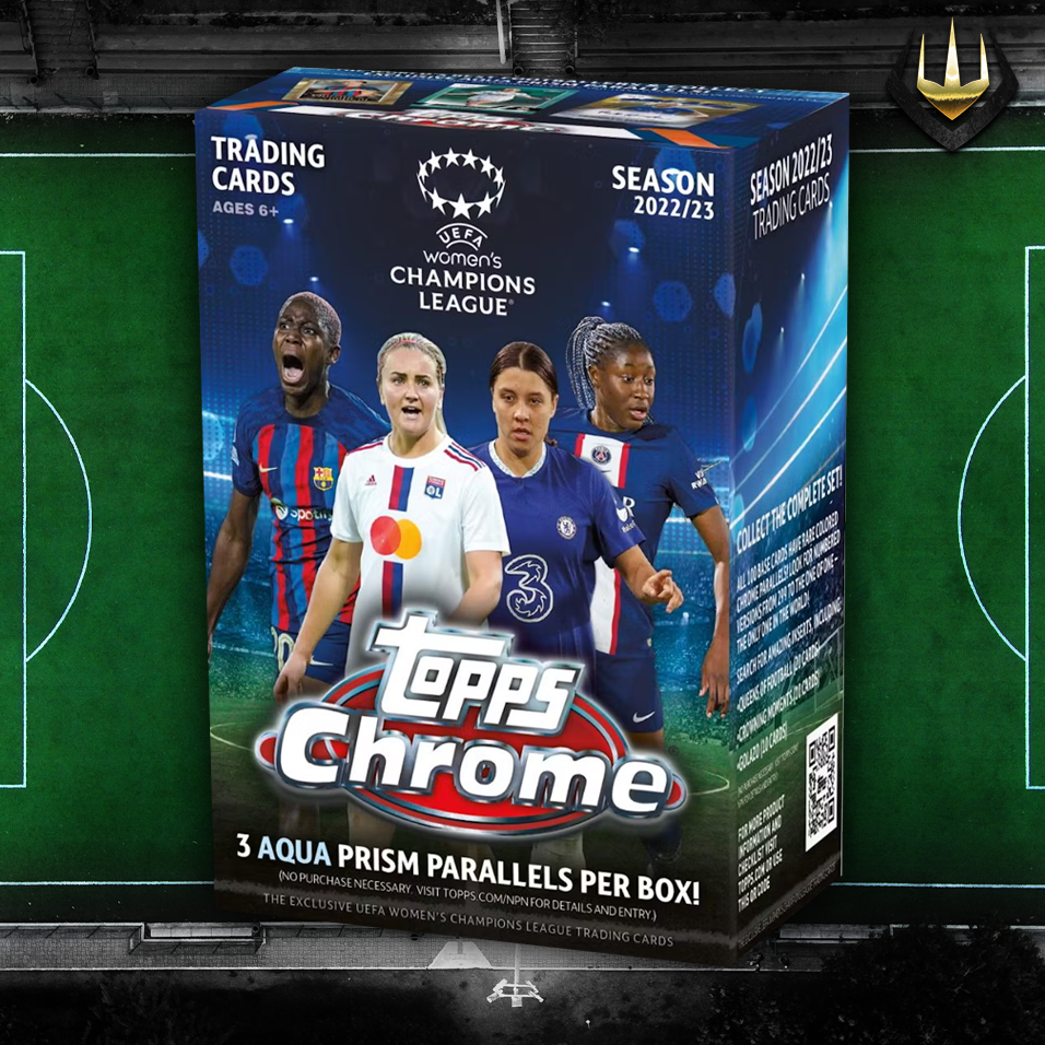 2022-23 Topps Chrome UEFA Women's Champions League Soccer 8-Pack Blaster Box