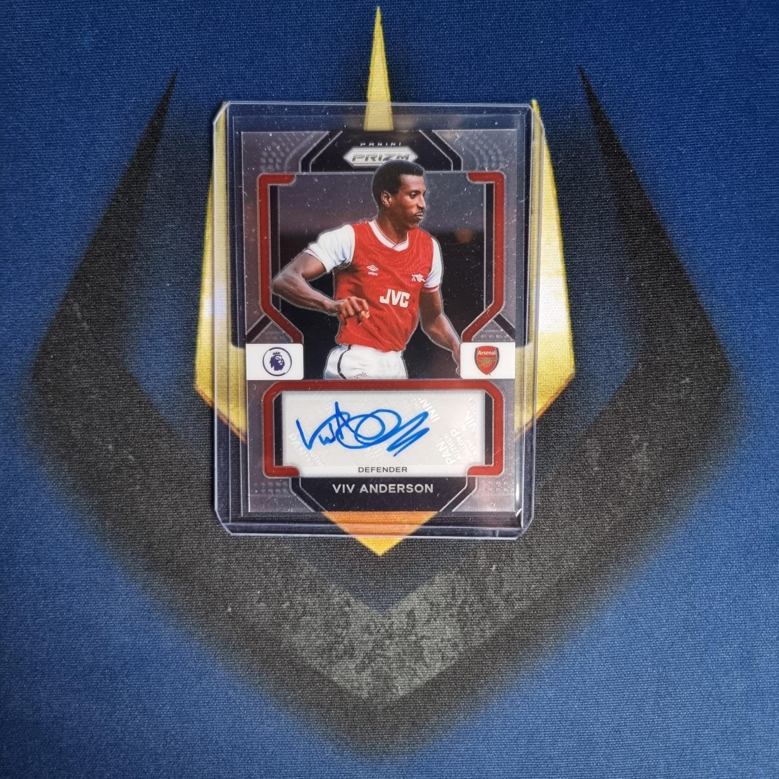 Viv Anderson 2022-23 Panini Prizm EPL Auto Arsenal