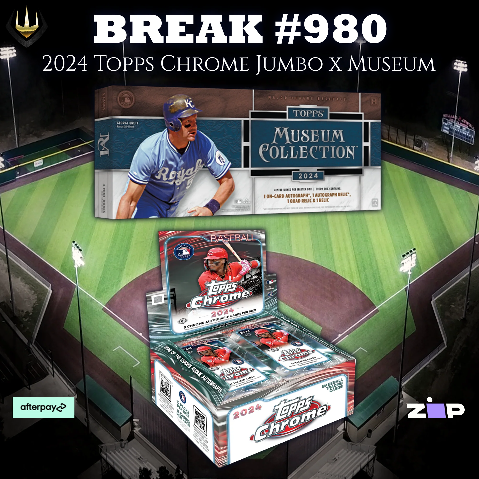 980 2024 Topps MLB Chrome Jumbo x Museum Collection [Pick Your Team]