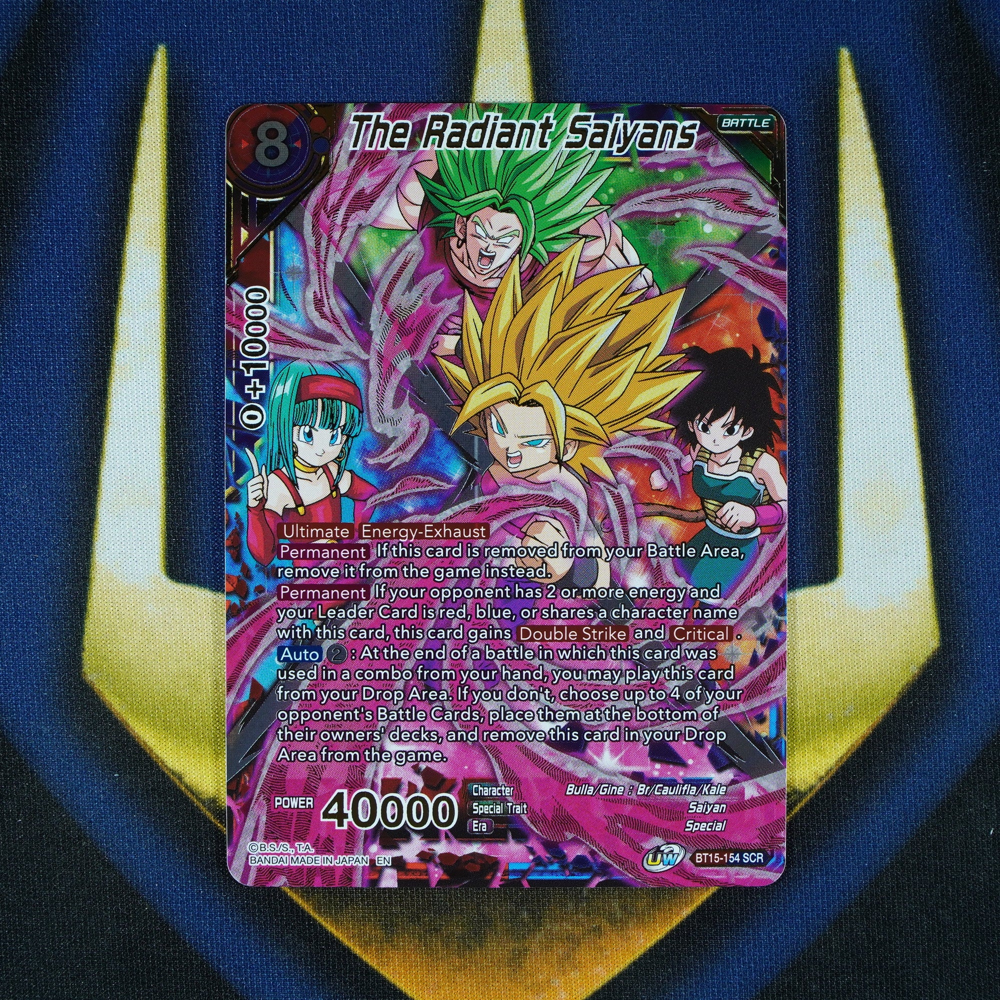 The Radiant Saiyans BT15-154 SCR Dragon Ball Super Card