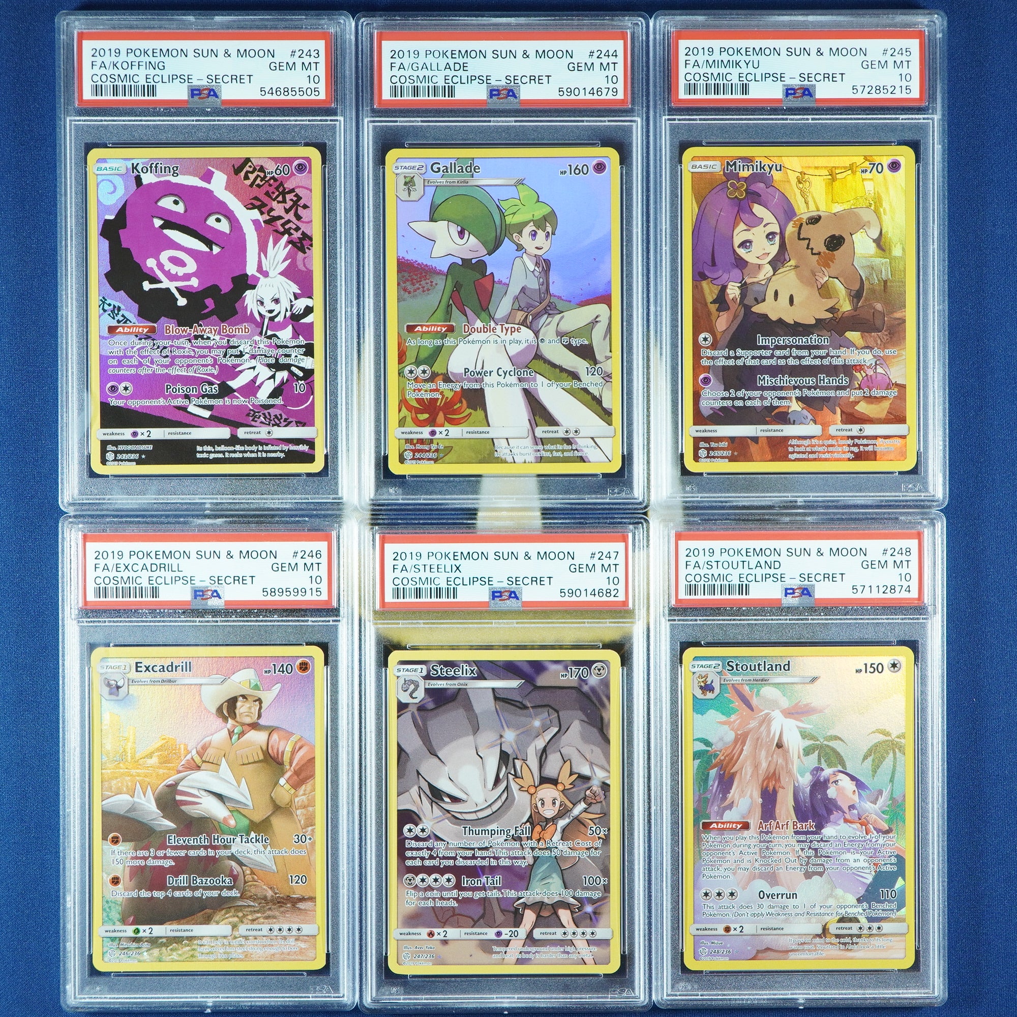 PSA 10 Complete Set (12-Cards) Cosmic Eclipse Secret Rare Full Art 237-248