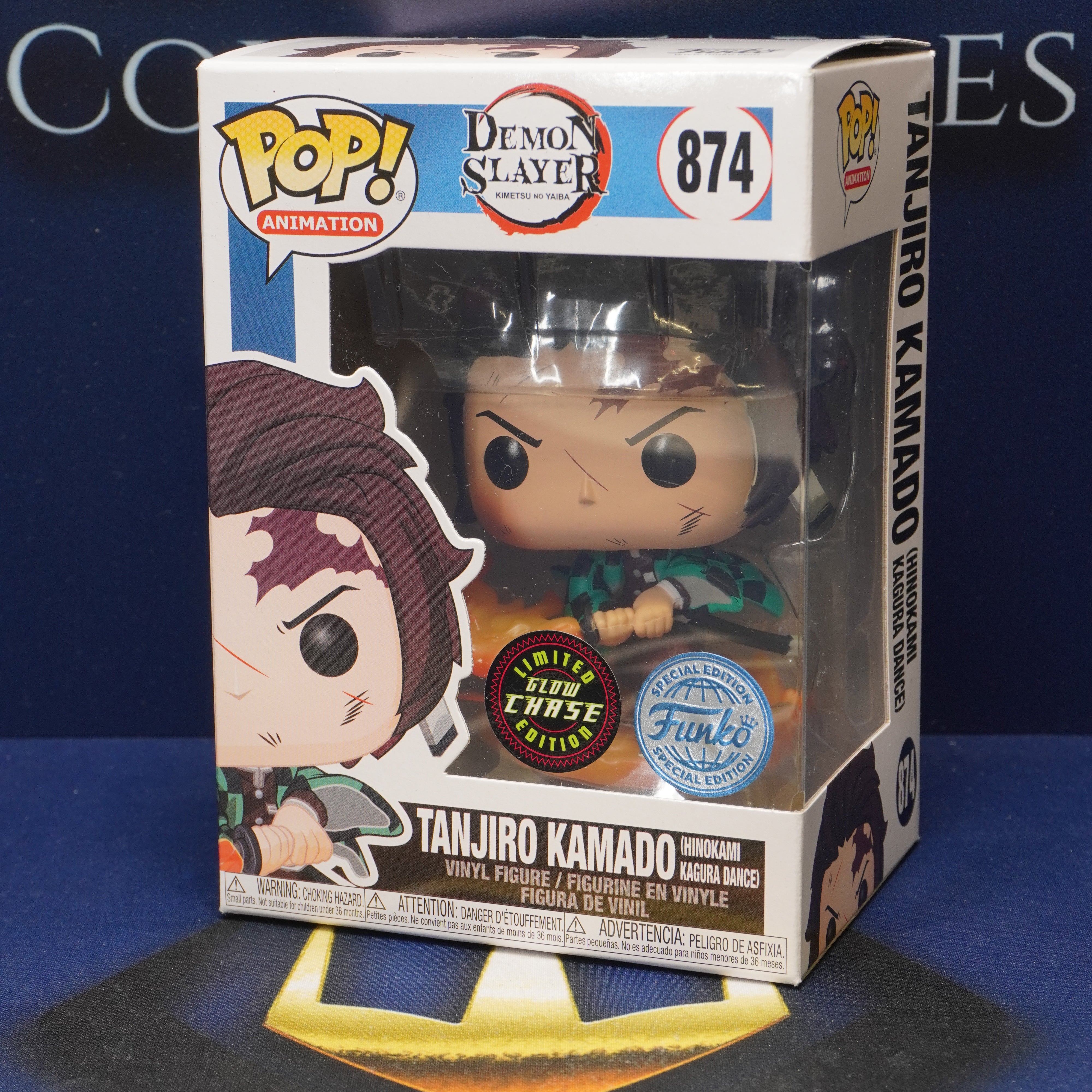 FUNKO POP Vinyl Demon Slayer TANJIRO KAMADO #874 GLOW CHASE Limited Edition