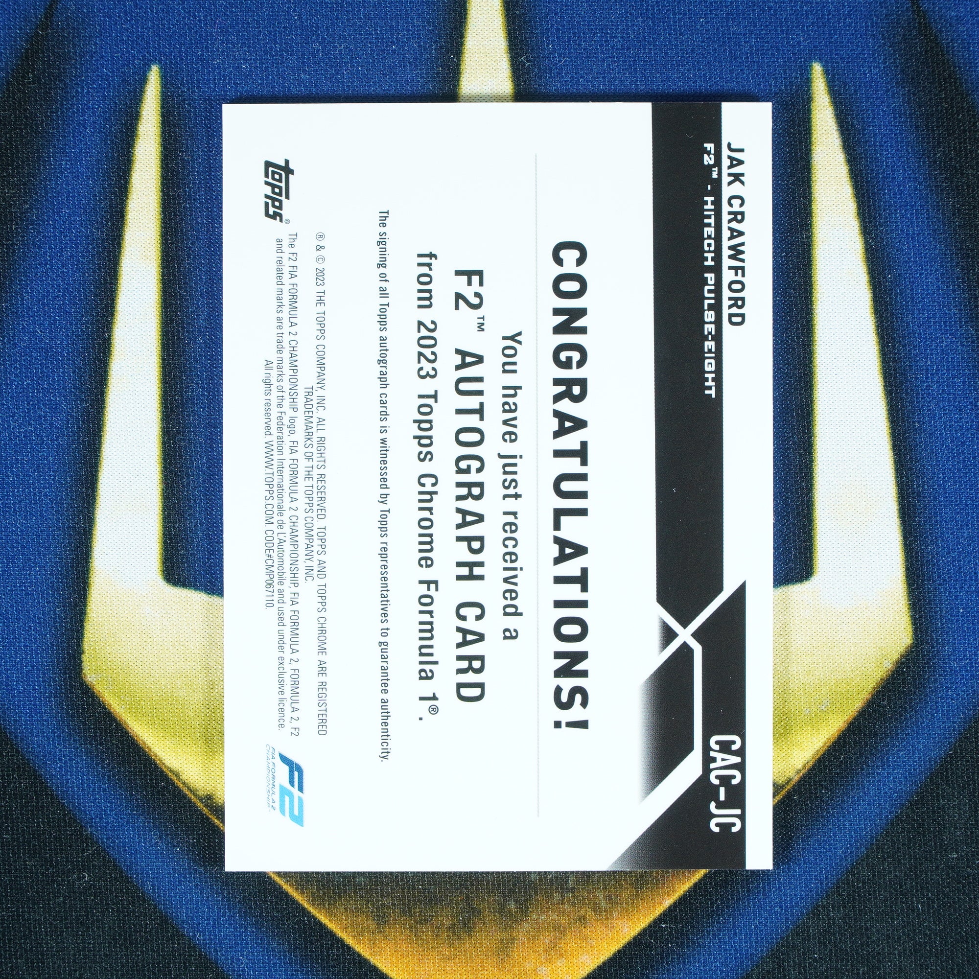 Jak Crawford 2023 Topps Chrome F2 Auto