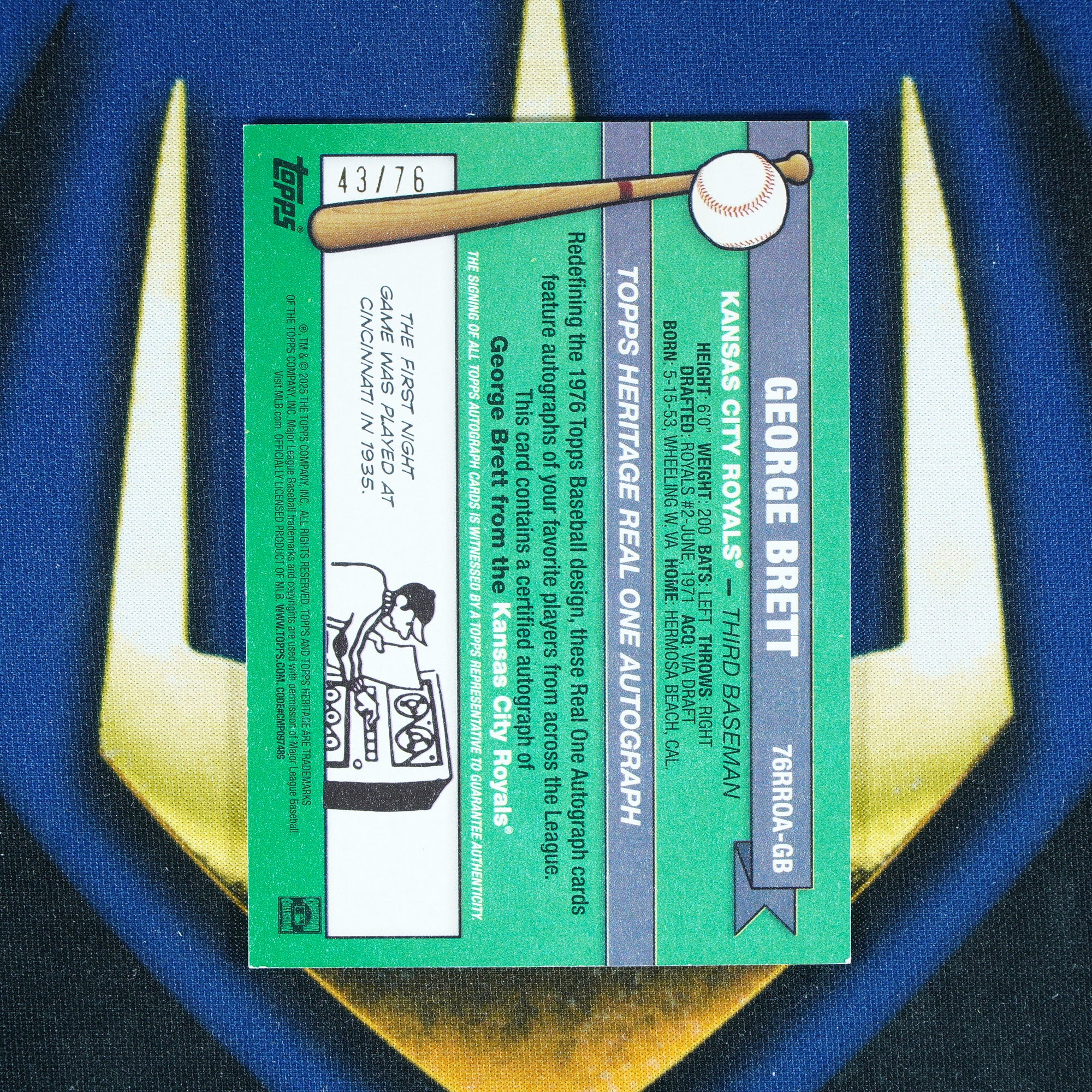 George Brett 2025 Topps Heritage Real One Auto /76