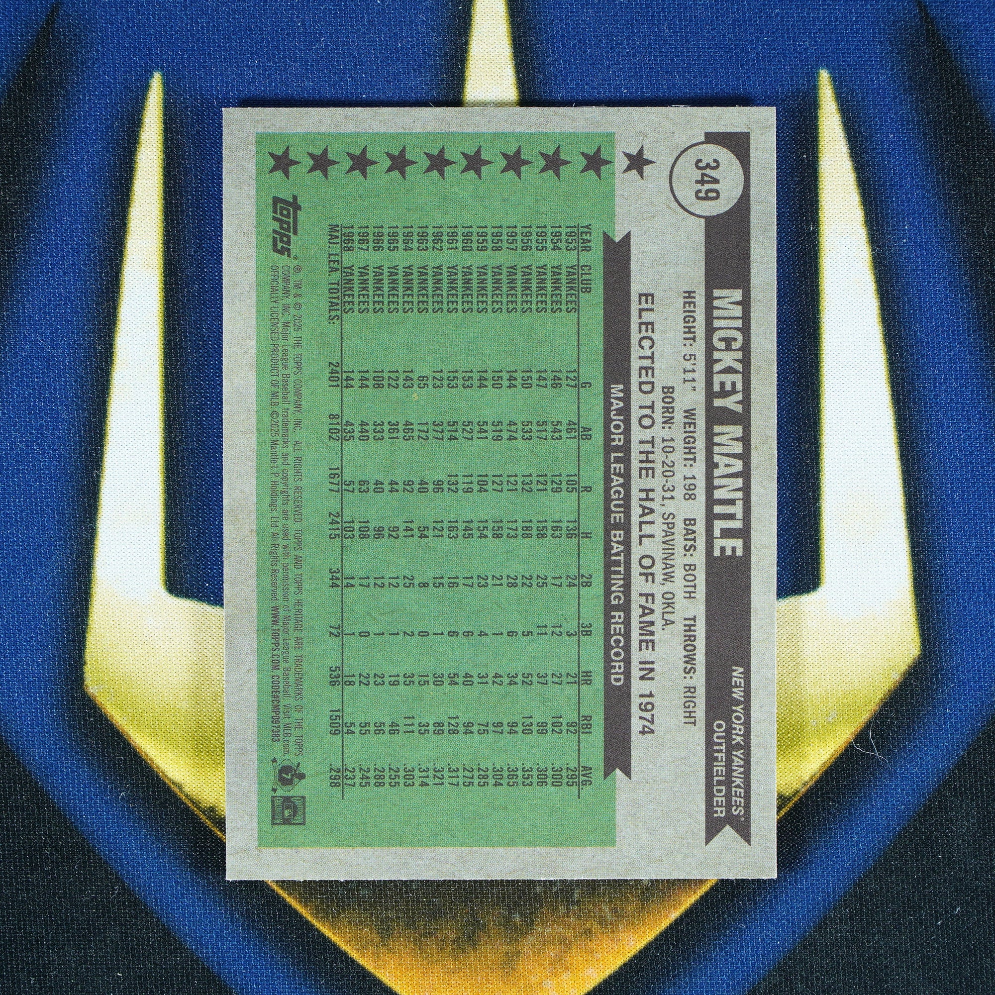 Mickey Mantle 2025 Topps Heritage All-Time All-Stars Blue /150