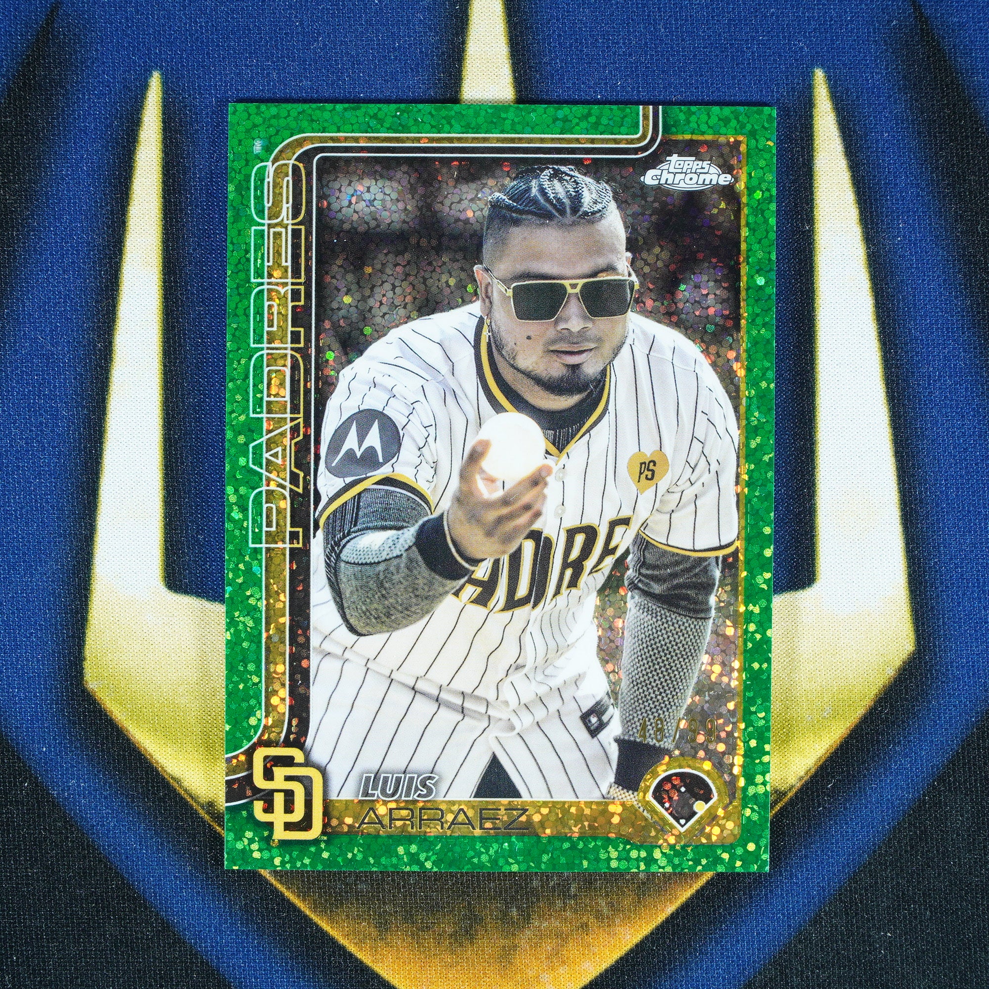 Luis Arraez 2025 Topps Chrome Image Variation Green Speckle /99