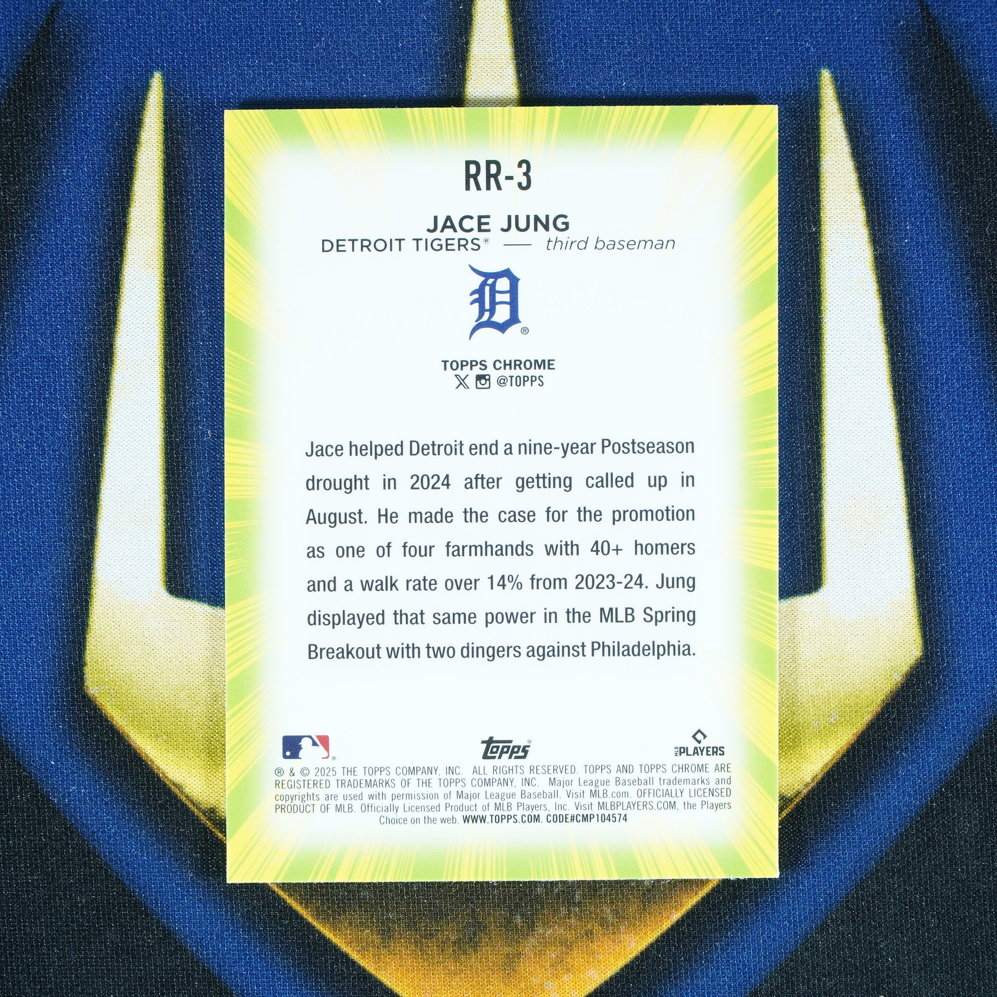 Jace Jung 2025 Topps Chrome Radiant Rookie SSP RC