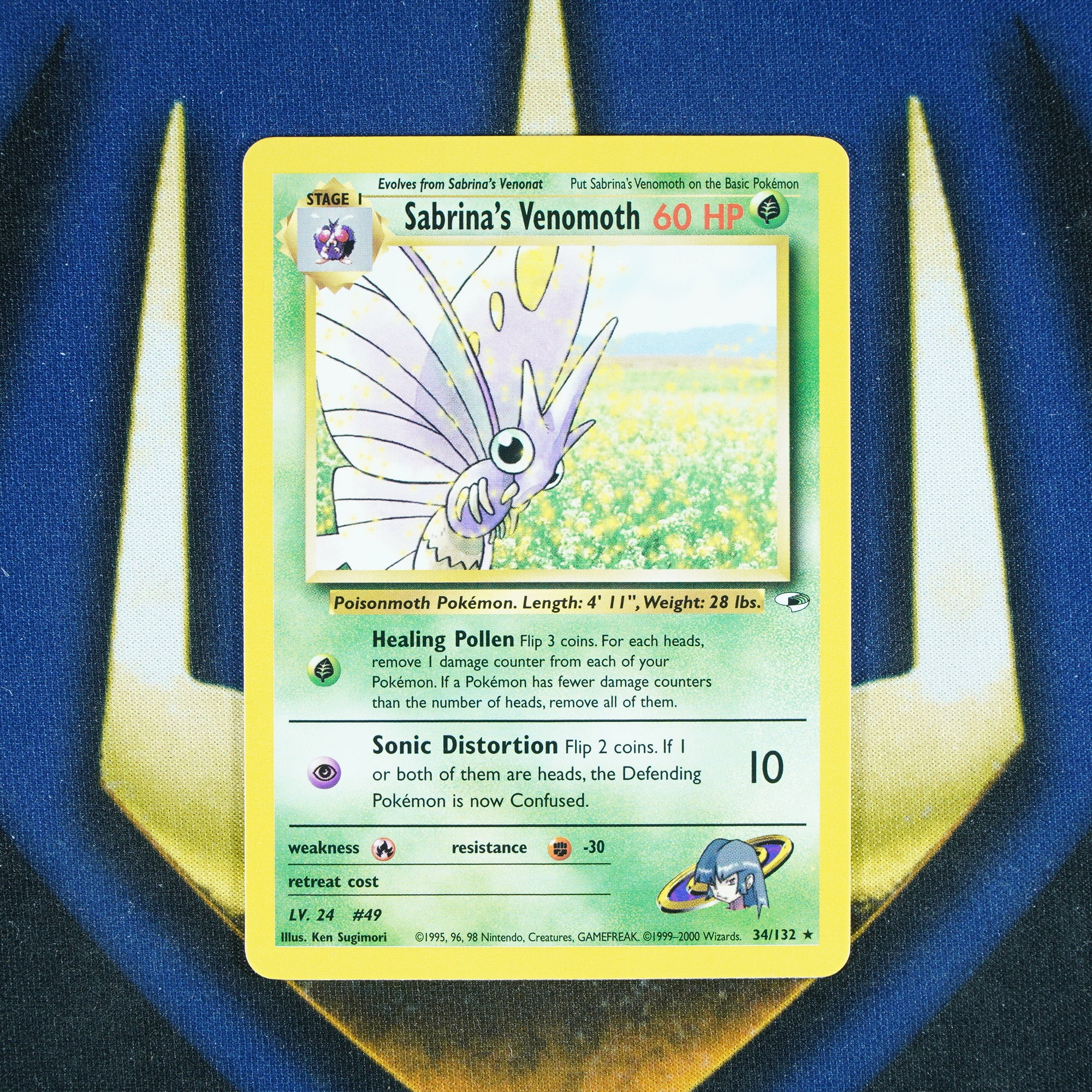 Sabrina's Venomoth Gym Heroes 1st Edition Rare 34/132