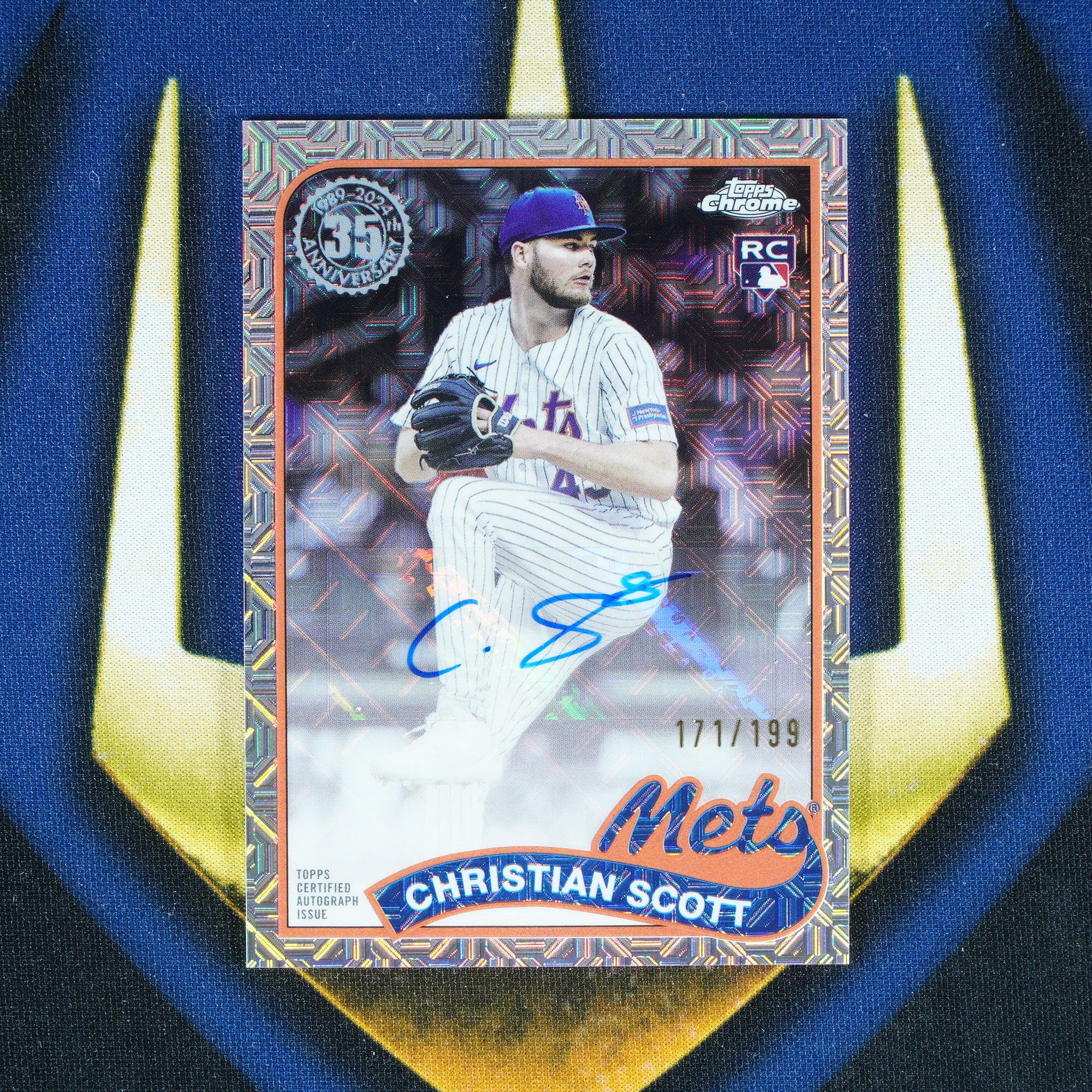 Christian Scott 2024 Topps Chrome 1989 Mojo Refractor Auto /199 RC