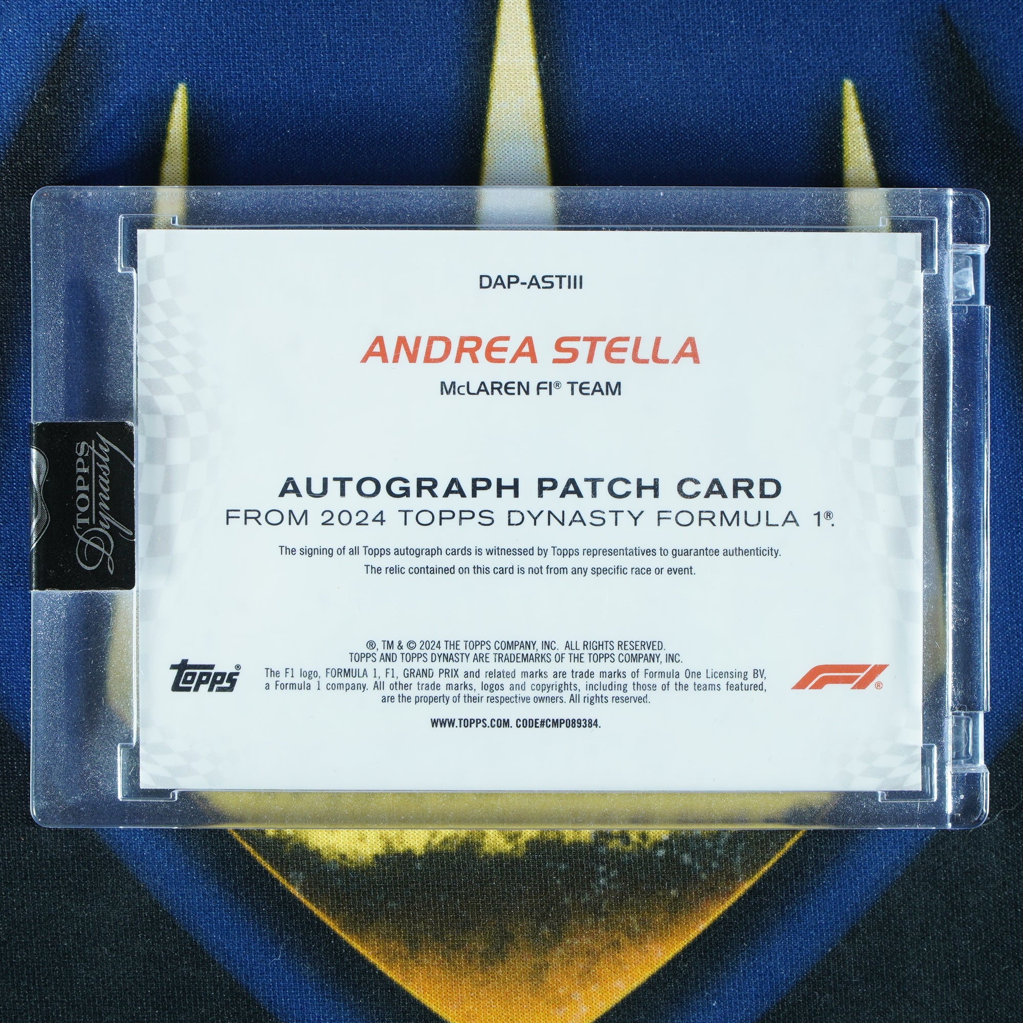 Andrea Stella 2024 Topps Dynasty Patch Auto /10