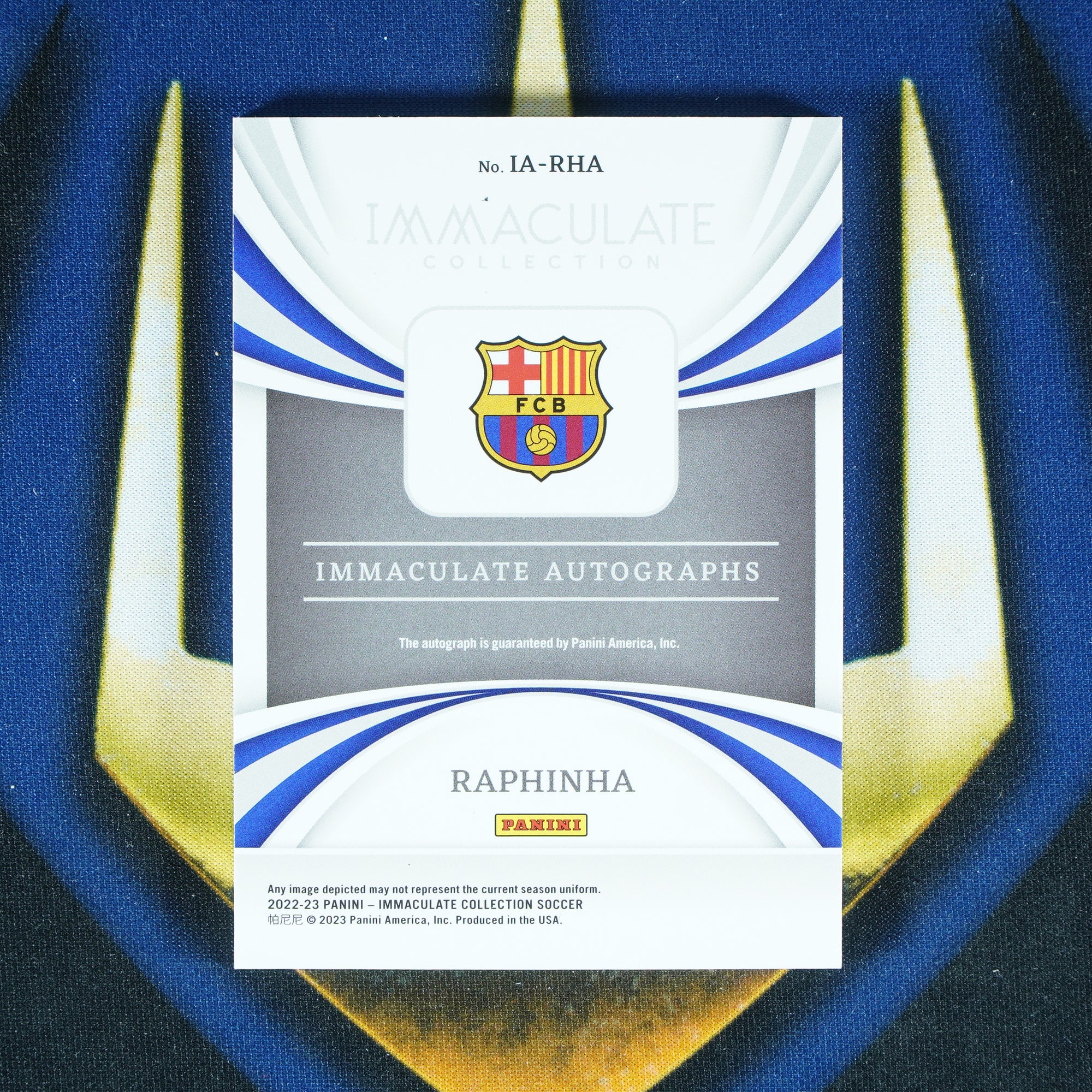 Raphinha 2022-23 Panini Immaculate Images Variation Auto /99