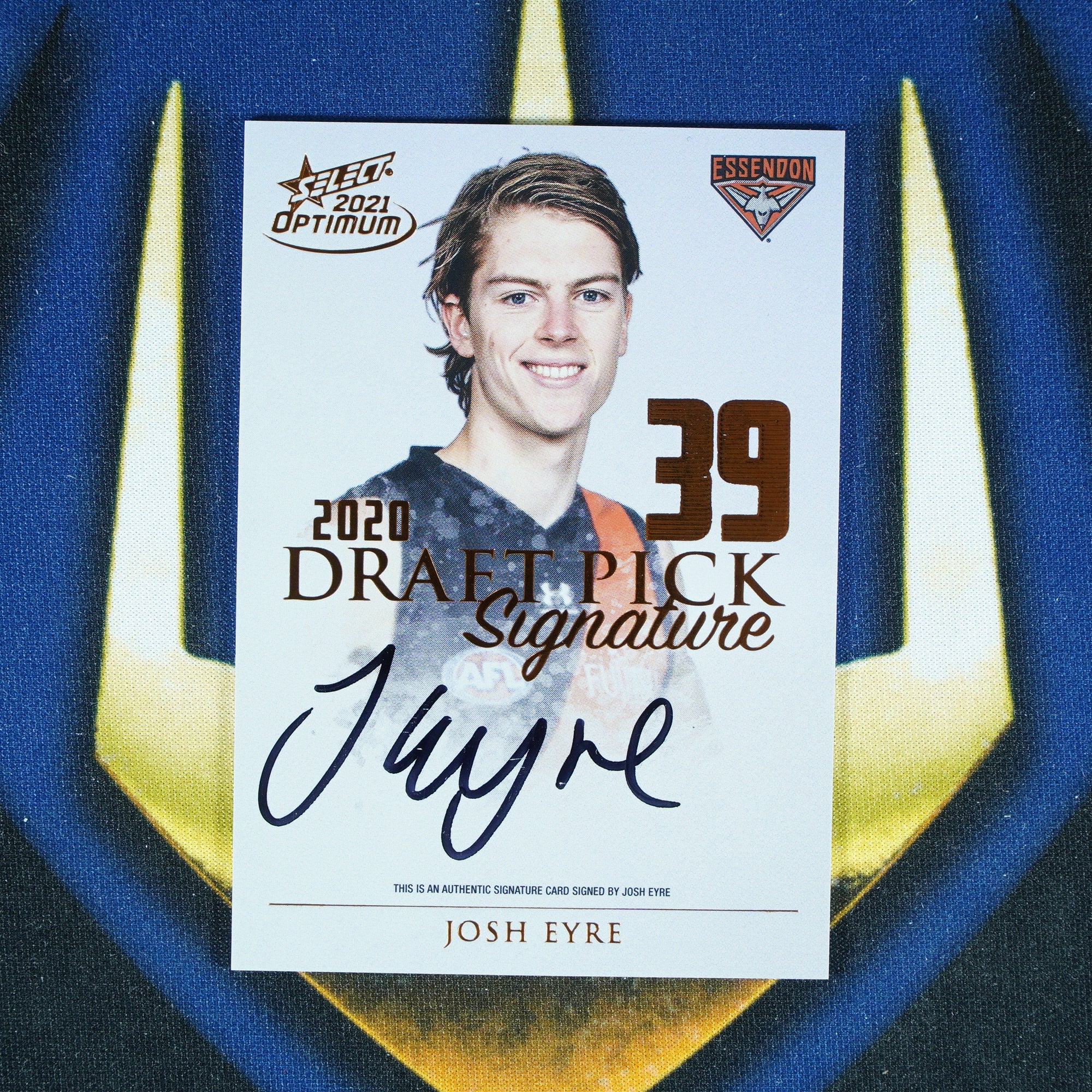 Josh Eyre 2021 Select Optimum Draft Pick Signature On Card Auto /170