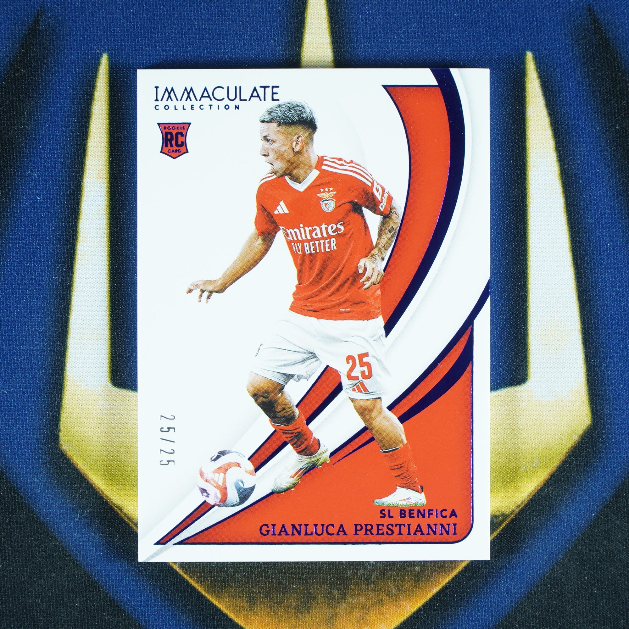 Gianluca Prestianni 2024-25 Panini Immaculate /25 Jersey Match RC