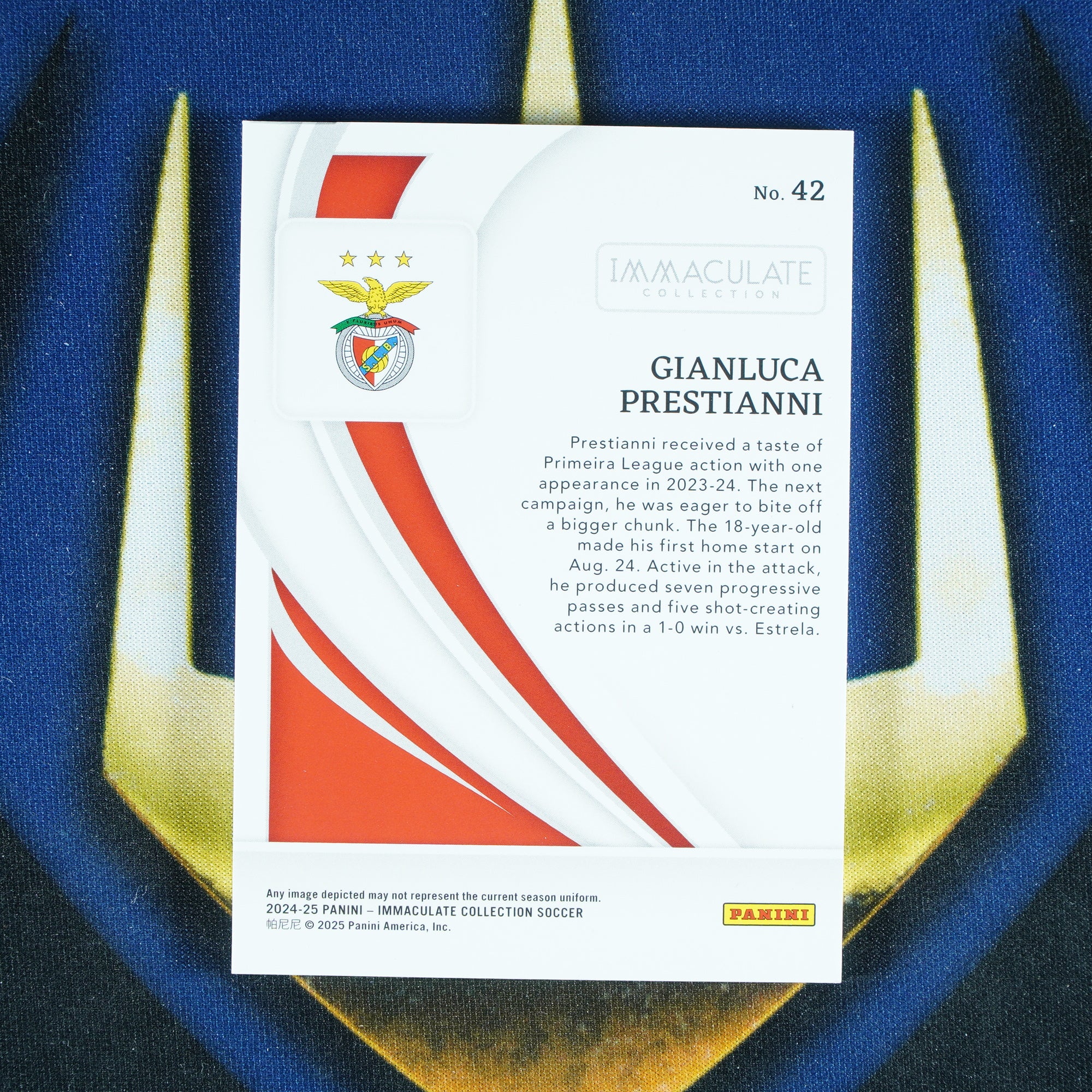 Gianluca Prestianni 2024-25 Panini Immaculate 1/1 RC