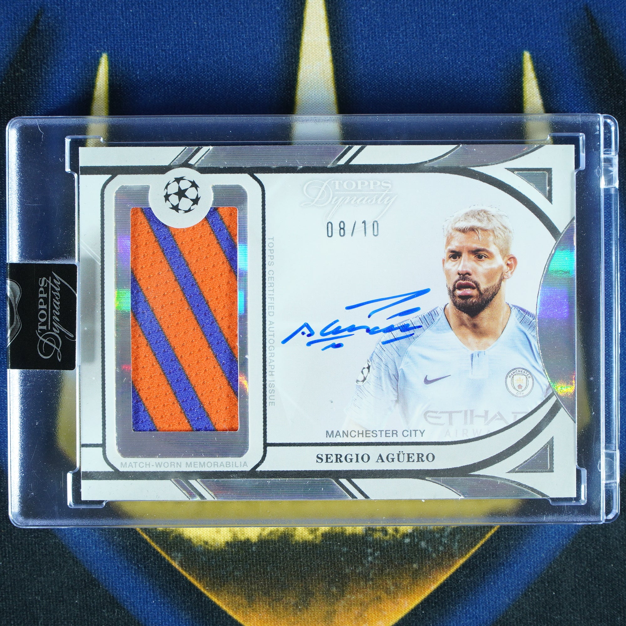 Sergio Aguero 2024-25 Topps Dynasty Patch Auto /10