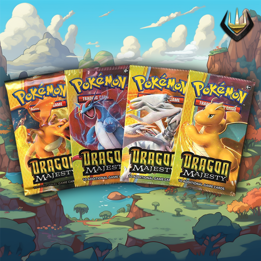 pokemon dragon majesty booster pack Pokémon Art Set [Set Of 4] Bundles:10x Bundle Set_PRB02 gx with the maelstrom Top Black Bolt &