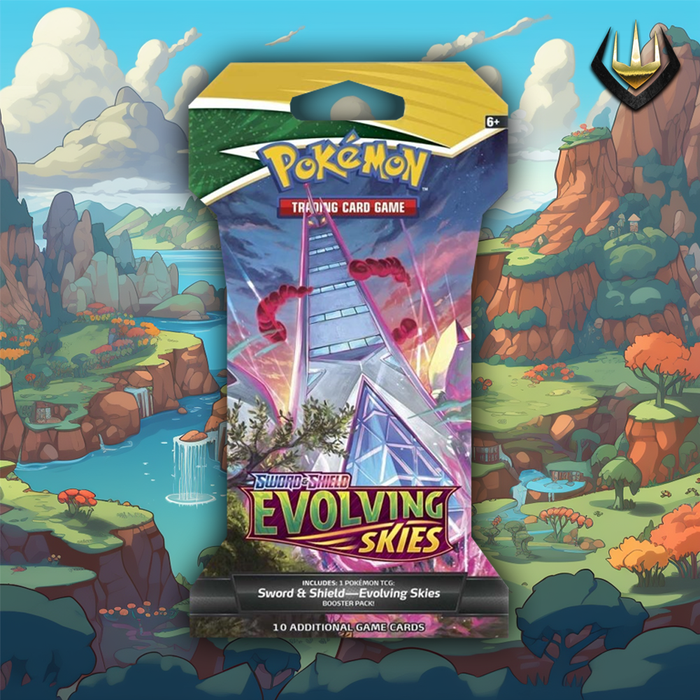 pokemon evolving skies sleeved booster pack Evolving Skies Pokémon Sleeved Booster [Random Art]