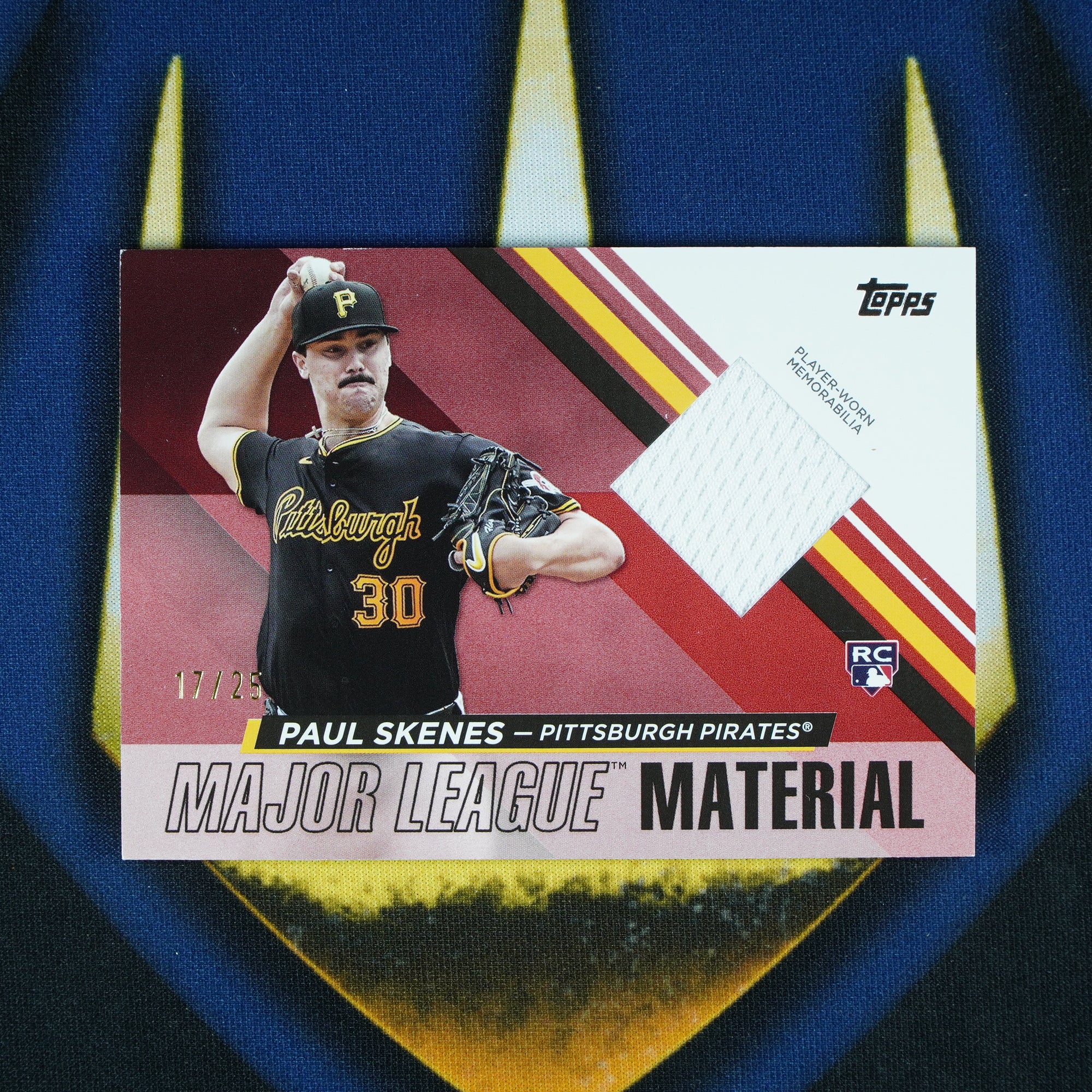 Paul Skenes 2024 Topps Update Major Leage Material Patch Red /25 RC