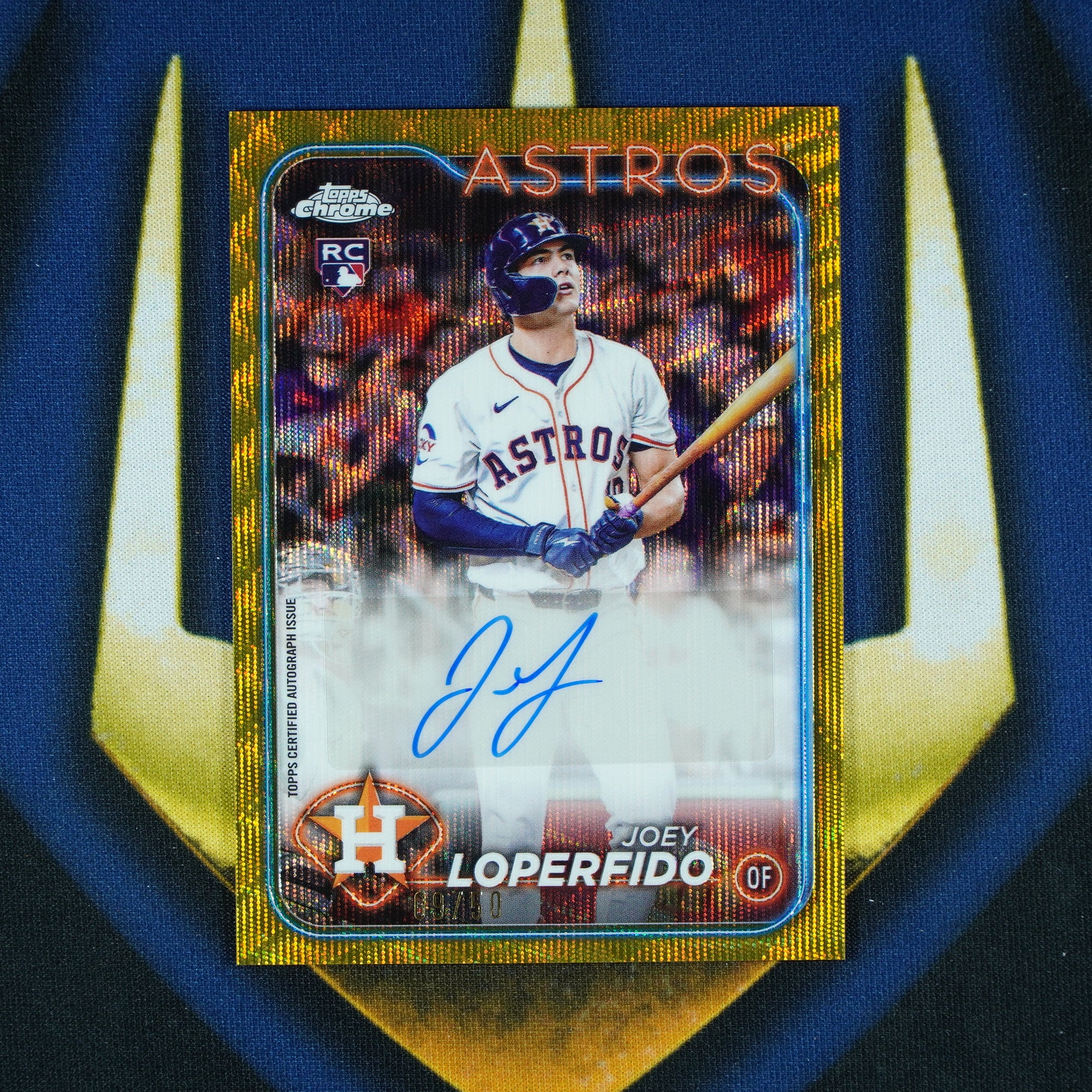 Joey Loperfido 2024 Topps Chrome Gold Wave Auto /50 RC