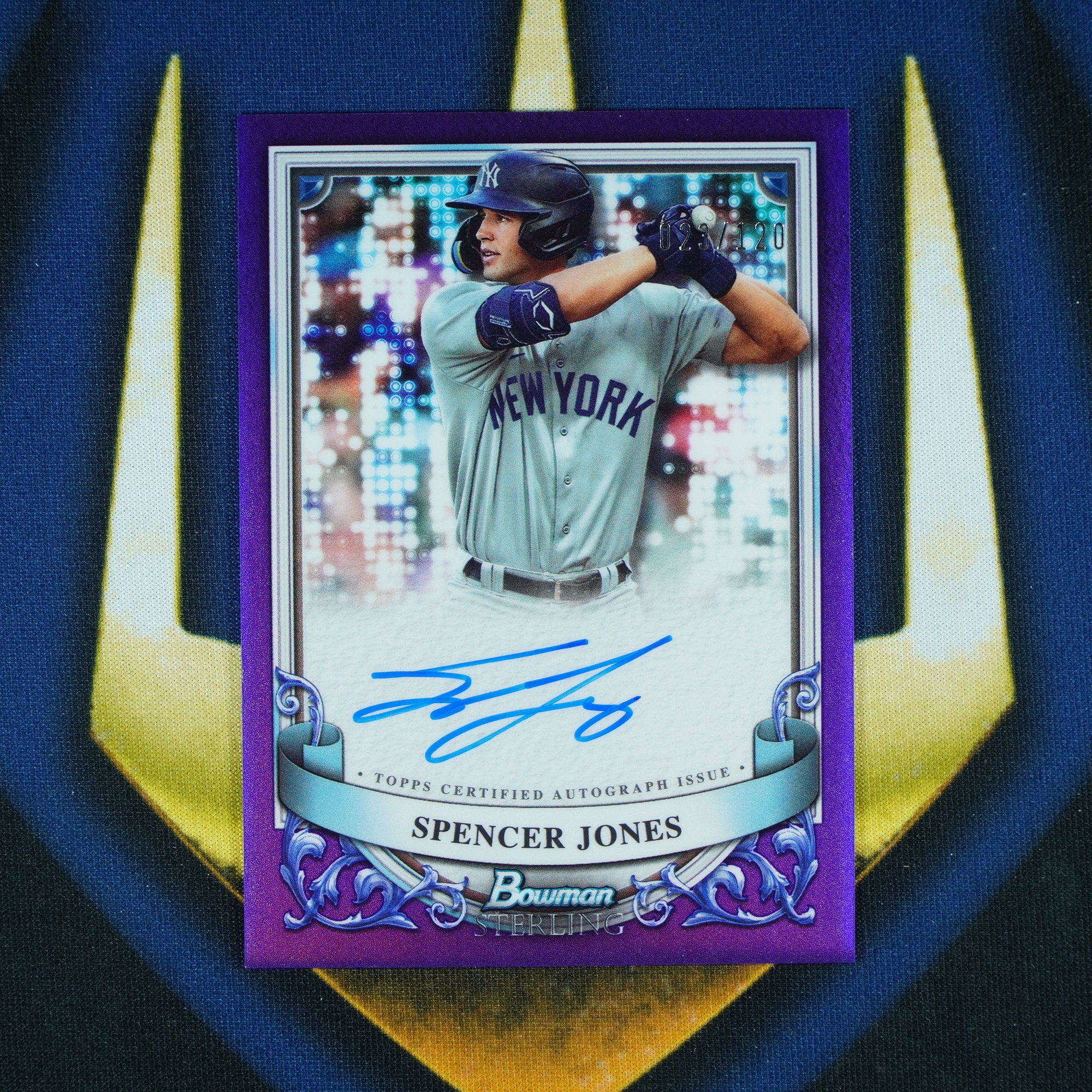 Spencer Jones 2024 Bowman Sterling Purple Auto /120