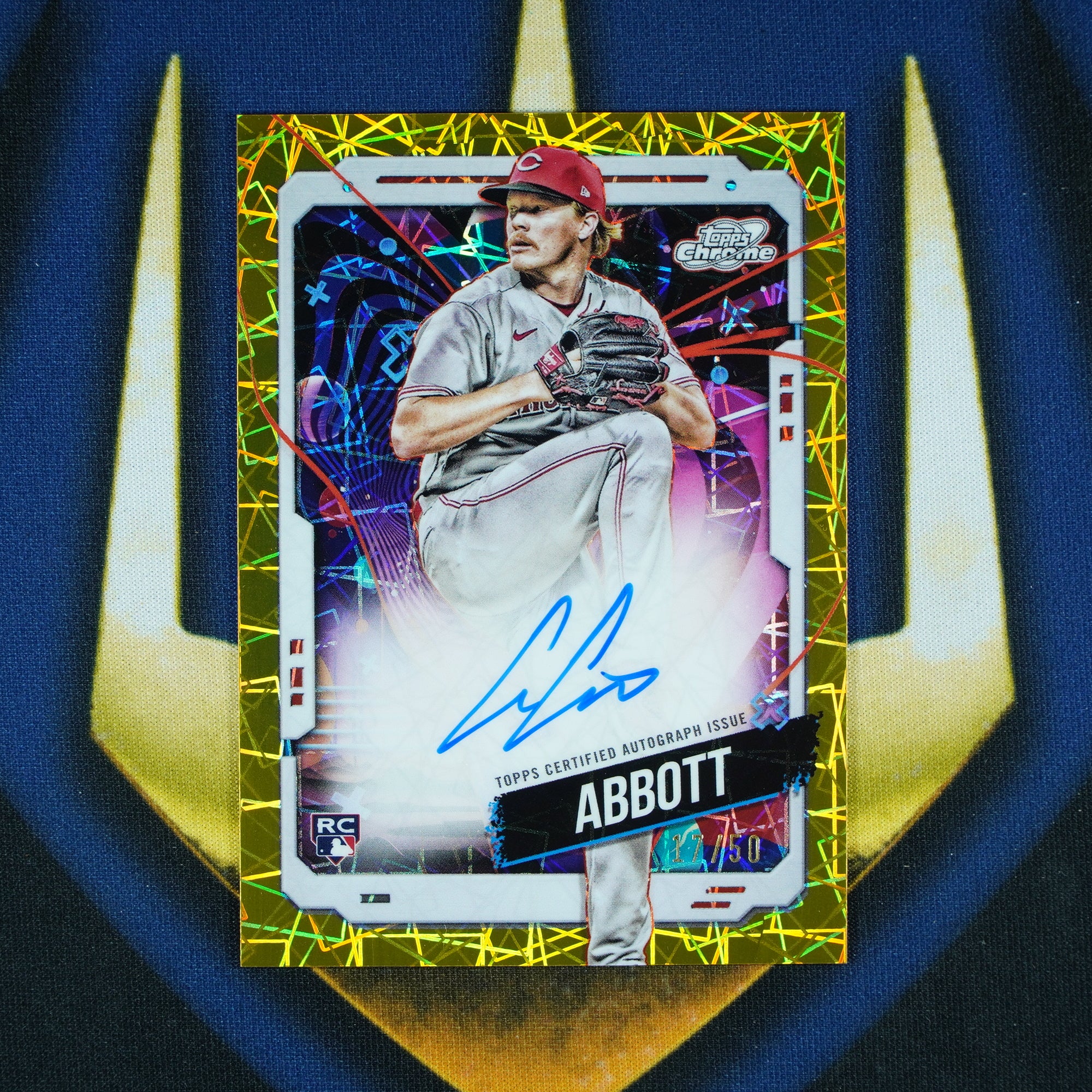 Andrew Abbott 2024 Topps Cosmic Chrome Gold Auto /50 RC