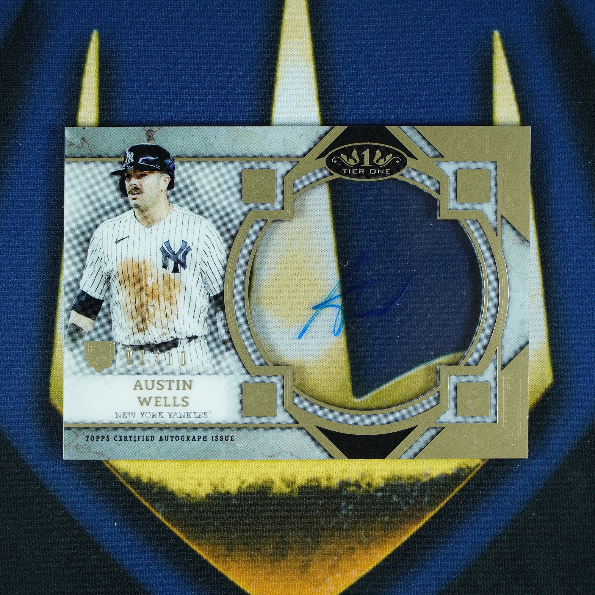Austin Wells 2024 Topps Tier One Clear One Auto /10 RC