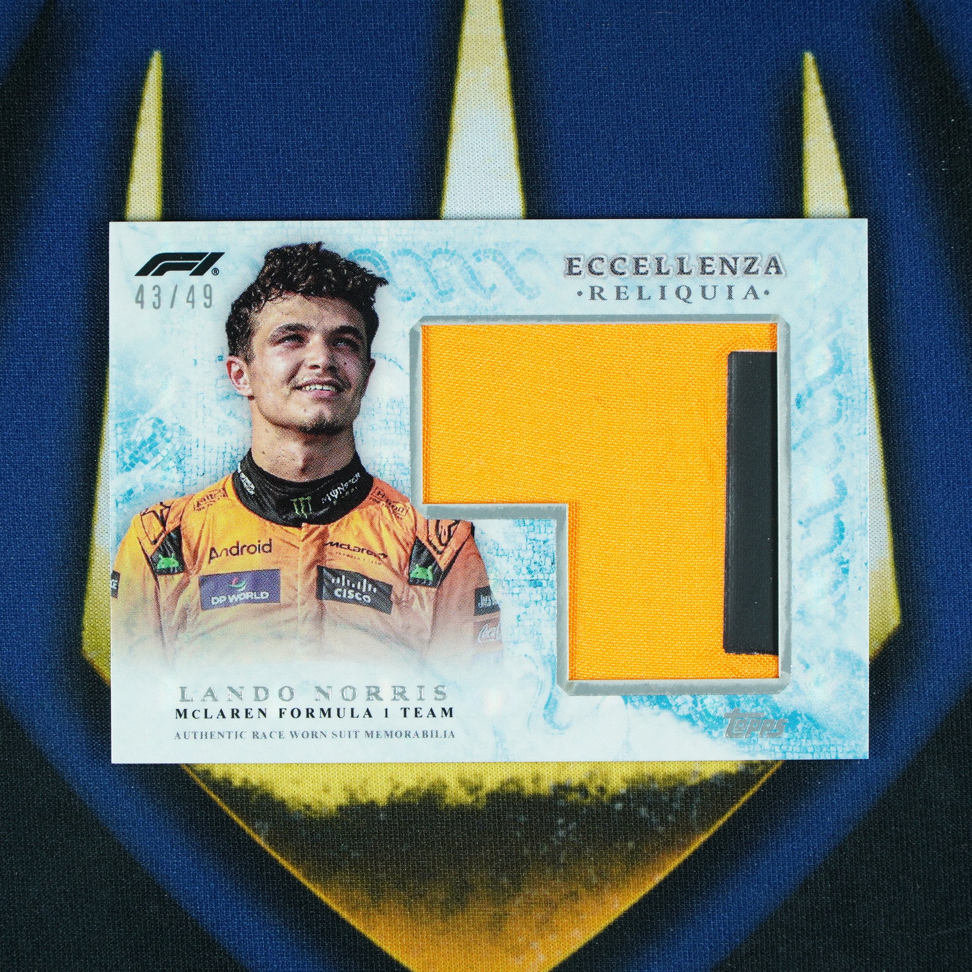 Lando Norris 2024 Topps Eccellenza Reliquia Jumbo Patch /49