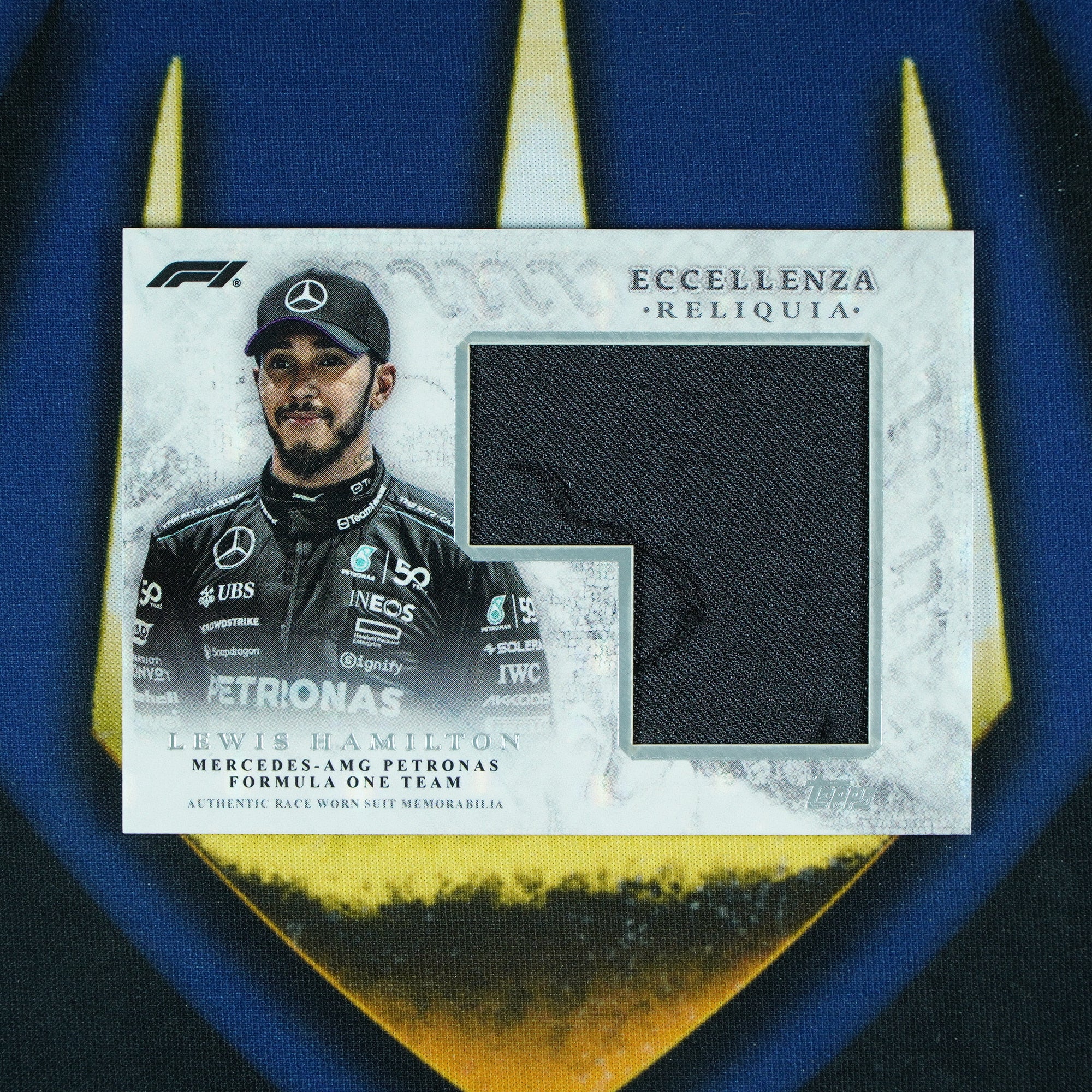 Lewis Hamilton 2024 Topps Eccellenza Reliquia Jumbo Patch