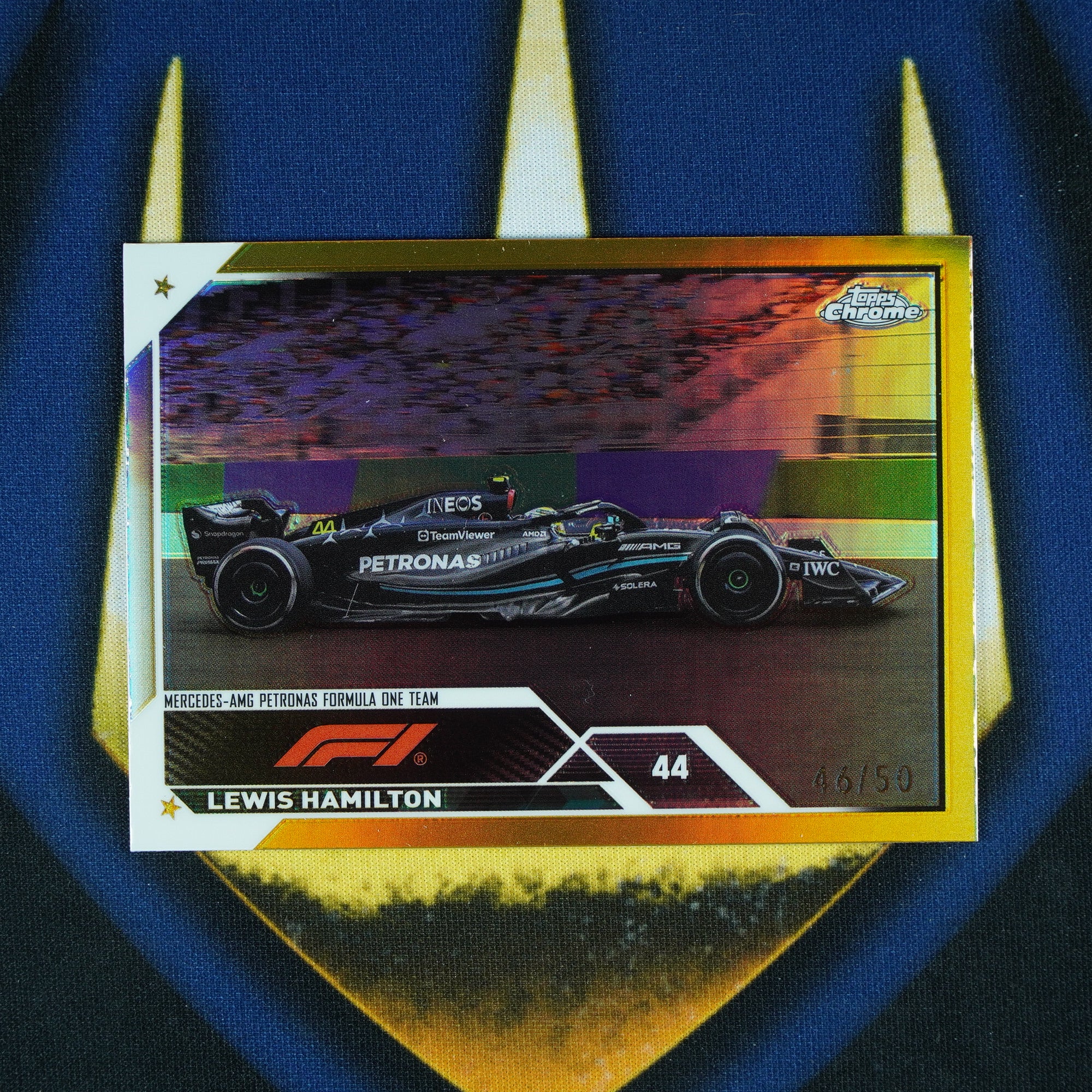 Lewis Hamilton 2023 Topps Chrome Gold /50 #24