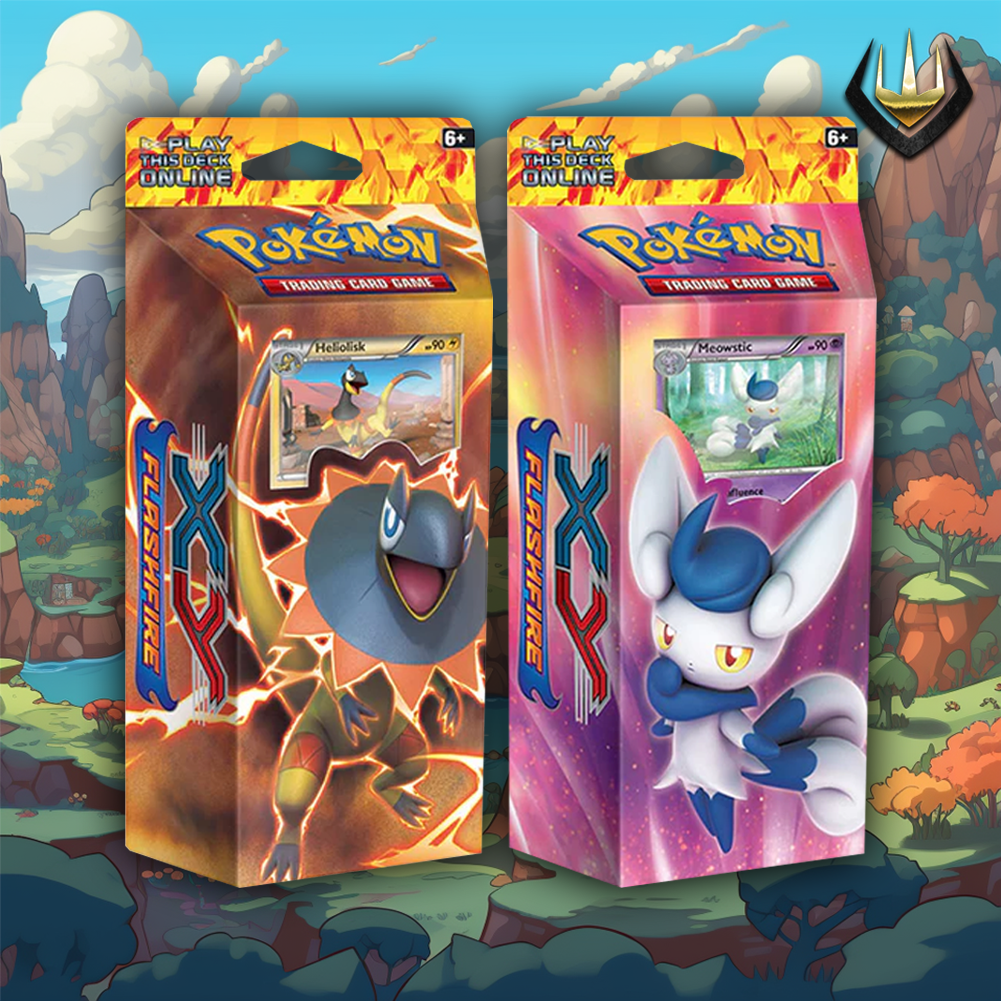 mtg spiderman booster box XY Flashfire Pokemon Theme Deck Set [Brilliant Thunder + Mystic Typhoo