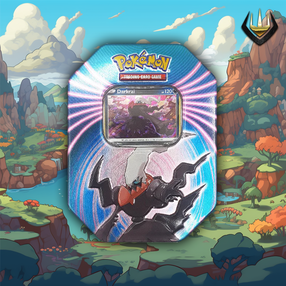 pokemon darkrai tin trading card game Diamond & Pearl A code card for the Pokmon Trading Card Game Online(Each booster pack contains 10 randomly inserted game cards.) Cards vary by pack Pokemon Darkrai EX Tin Opening