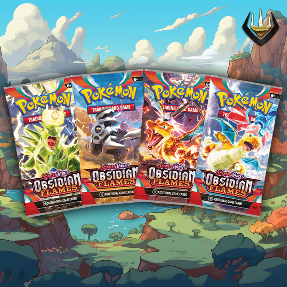 paradigm trigger japanese booster box Obsidian Flames Pokémon Booster Pack Art Set [Set Of 4]
