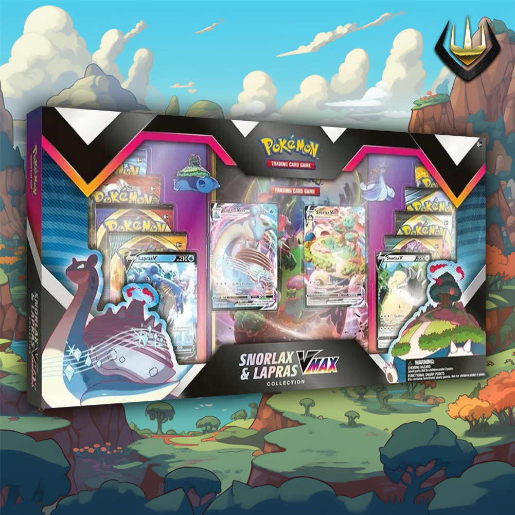 Pokemon Snorlax and Lapras VMAX Collection Pokemon Snorlax and Lapras VMAX Collection