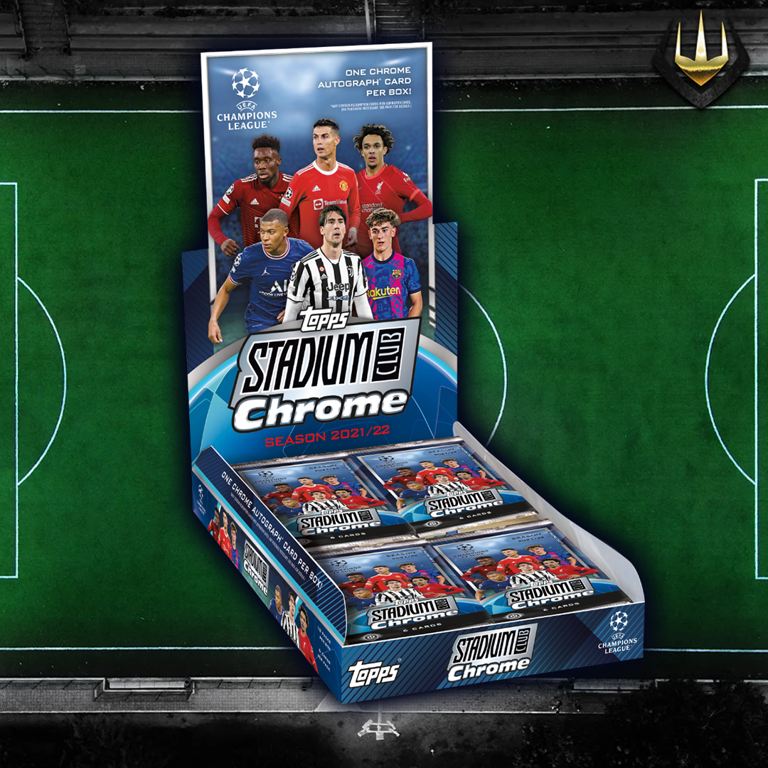 2023-24 Topps Stadium Club Chrome UEFA Club Competitions Soccer Hobby Box
