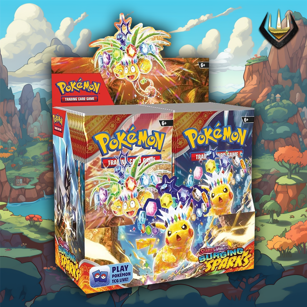 surging sparks booster box png Pokemon Surging Sparks Booster Pack Bundle (9 Packs) — EternaCards main image 1