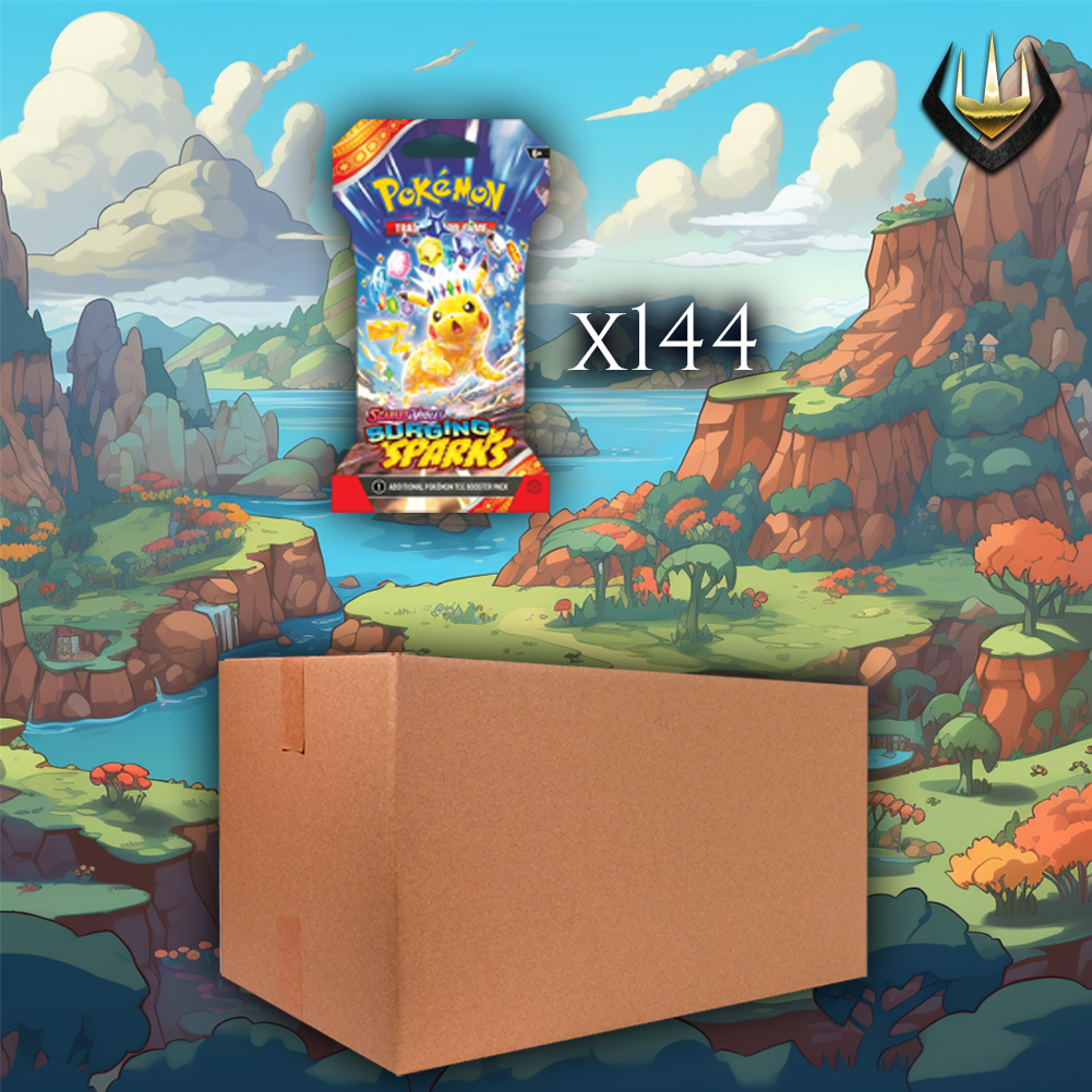 Surging Sparks Sealed Sleeved Booster Pokemon Case [144 Sleeved Booste