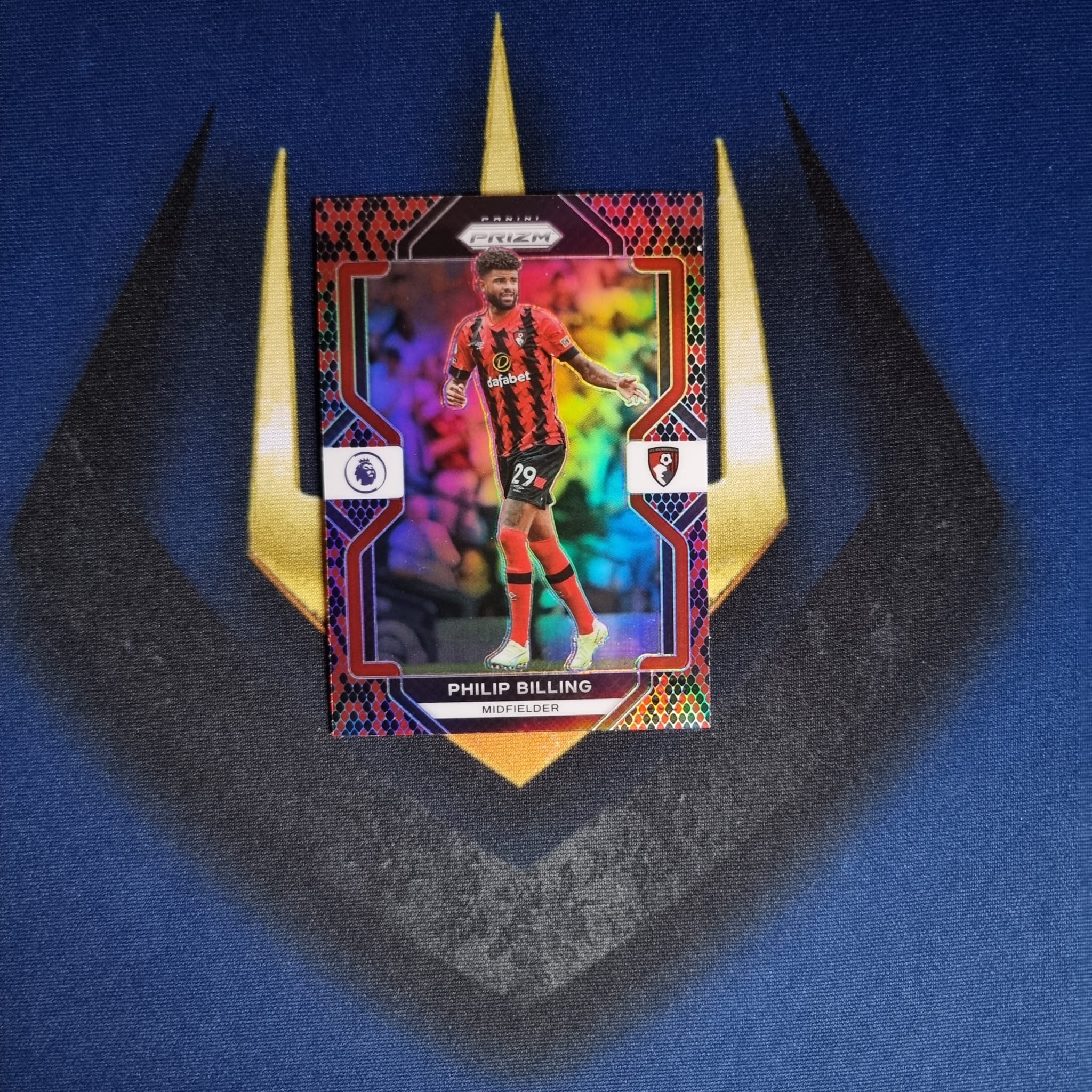 Philip Billing 2022-23 Panini Prizm EPL Snakeskin SSP Bournemouth