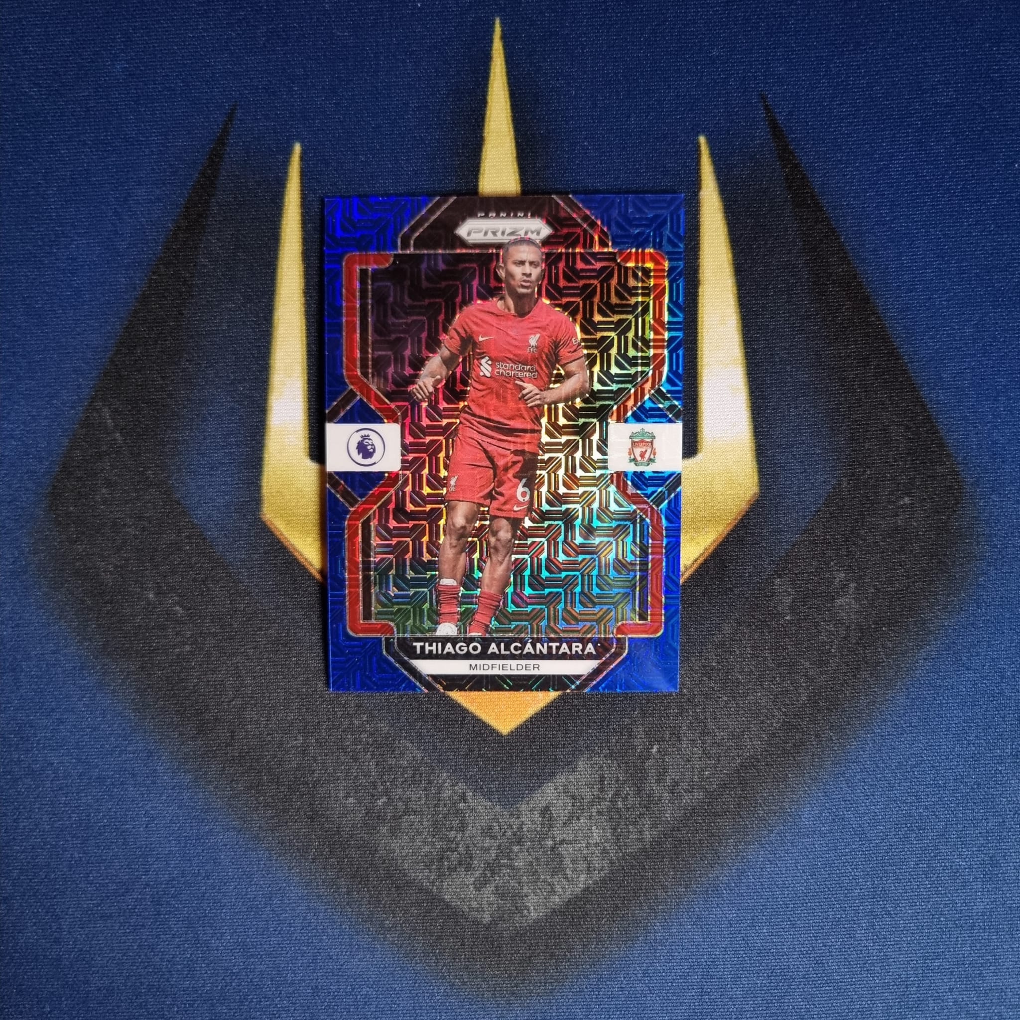 Thiago Alcantara 2022-23 Panini Prizm EPL Blue Mojo 23/25 Liverpool FC