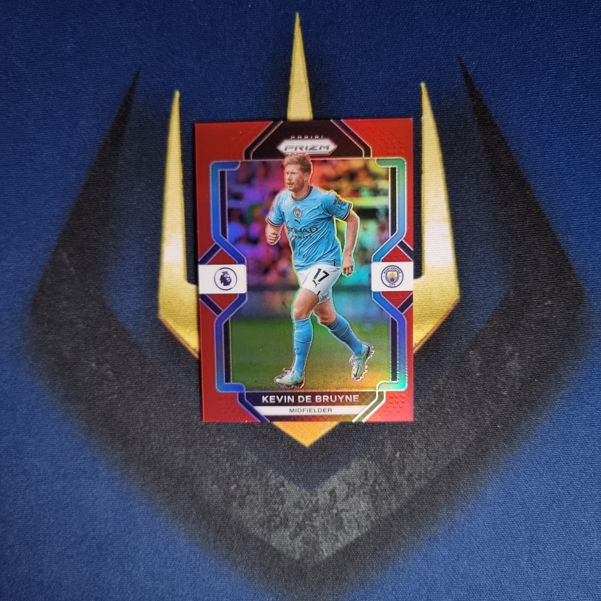 Kevin De Bruyne 2022-23 Panini Prizm EPL Red 225/249 Manchester City