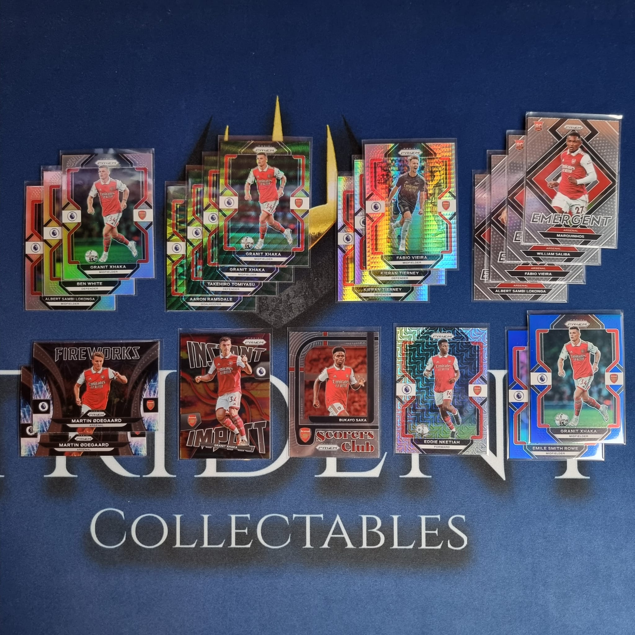 2022-23 Panini Prizm EPL Team Lot Arsenal