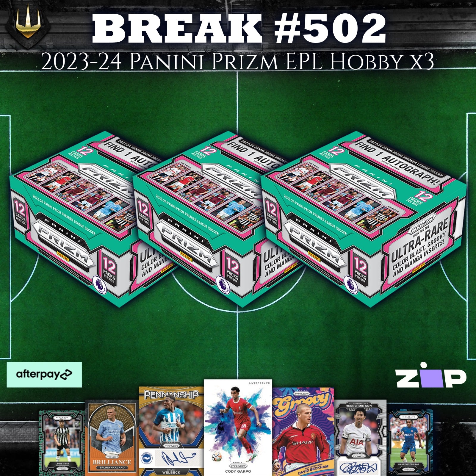 #502 2023-24 Panini Prizm Premier League Hobby Box X3 [Pick Your Team/