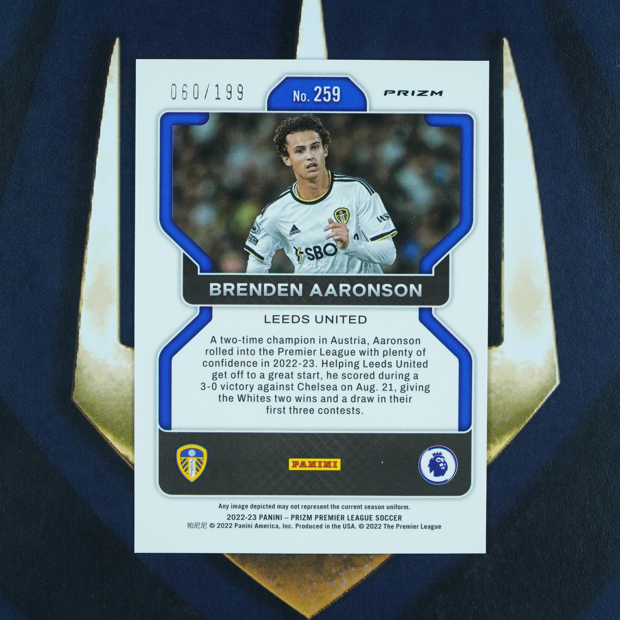 Brenden Aaronson 2022-23 Prizm Pink /199 Leeds United