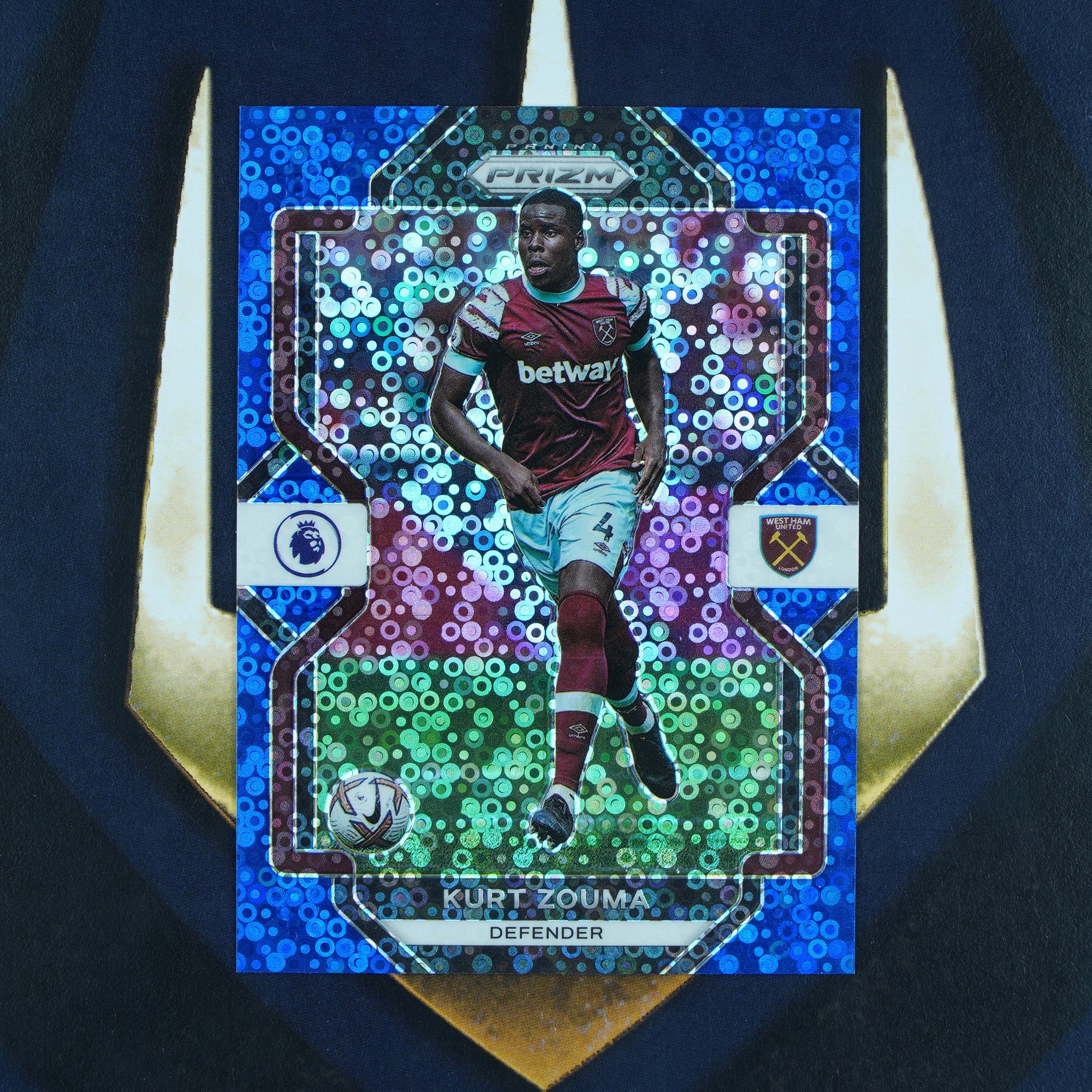 Kurt Zouma 2022-23 Prizm Breakaway Blue Disco /75 West Ham