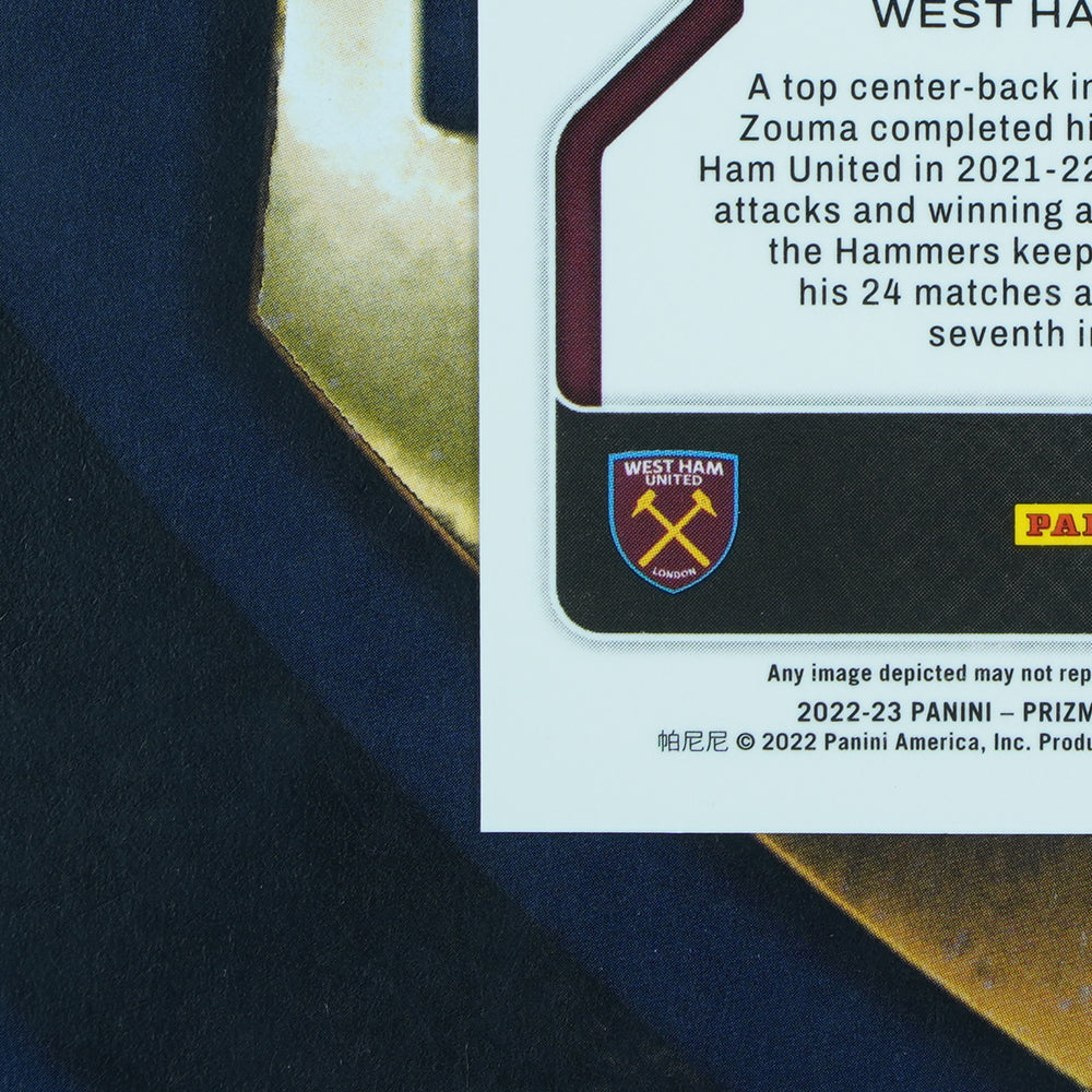 Kurt Zouma 2022-23 Prizm Breakaway Blue Disco /75 West Ham