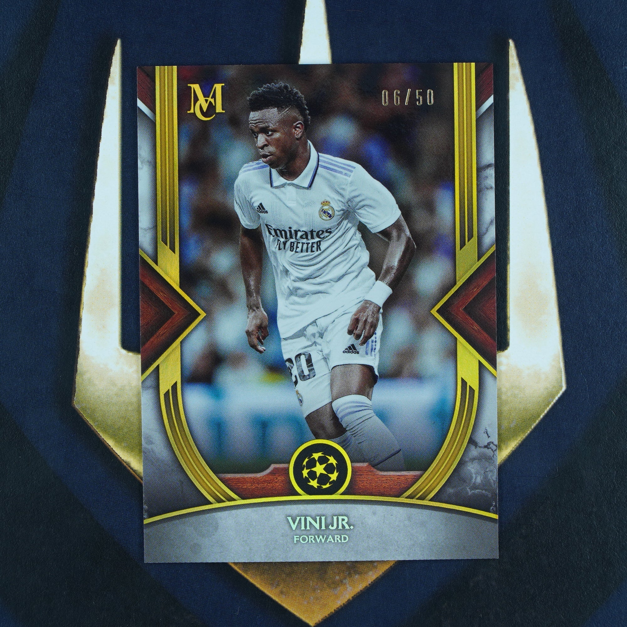 Vini Jr 2022-23 Topps Museum Collection Gold /50 Real Madrid