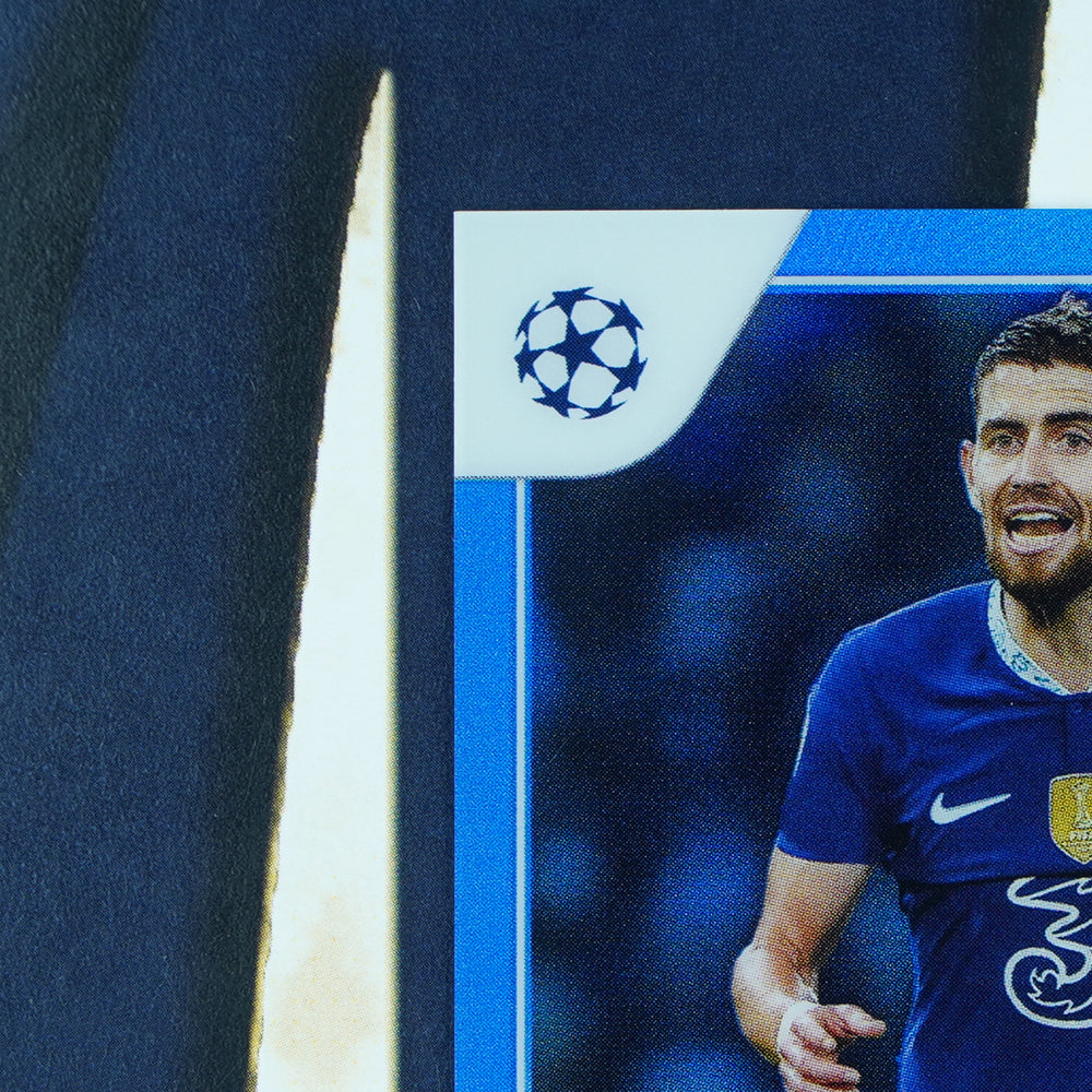 Jorginho 2022-23 Topps UEFA Chrome Blue Auto 26/150 Chelsea