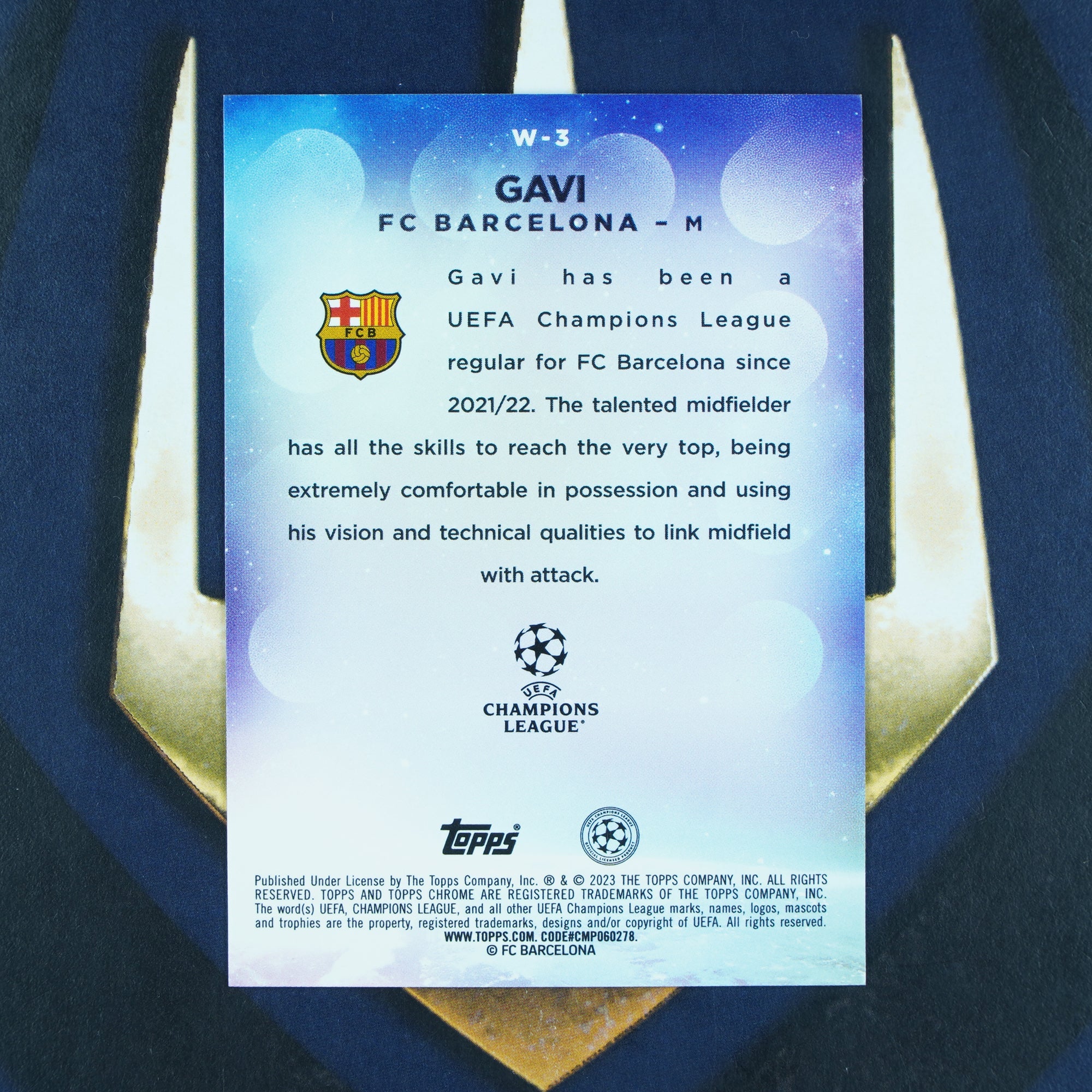 Gavi 2022-23 Topps UEFA Chrome Wonderkids Refractor Barcelona