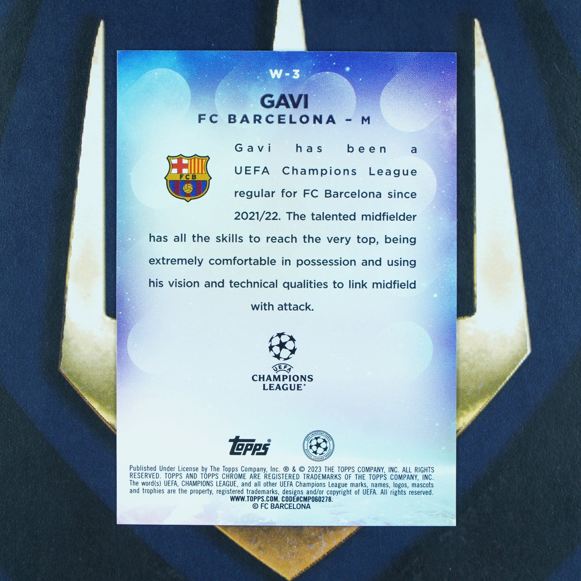 Gavi 2022-23 Topps UEFA Chrome Wonderkids Refractor Barcelona