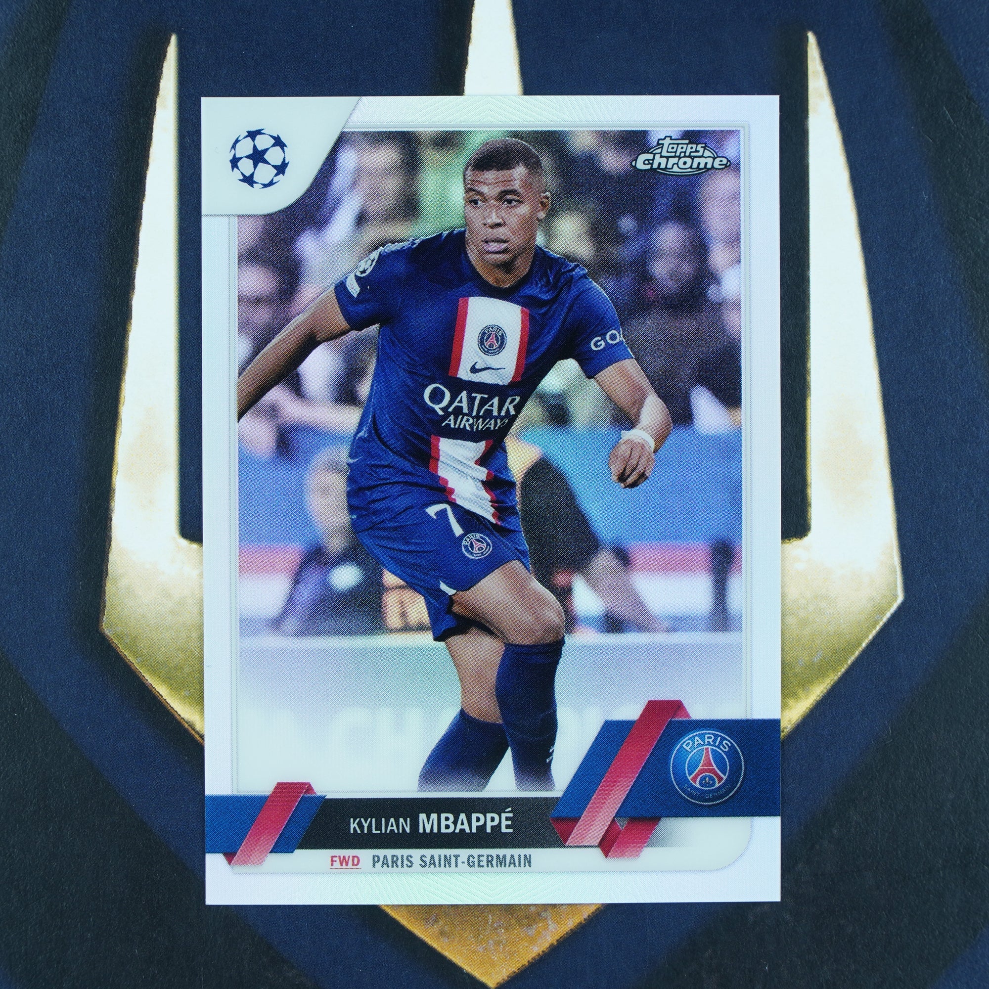 Kylian Mbappe 2022-23 Topps UEFA Chrome Refractor PSG