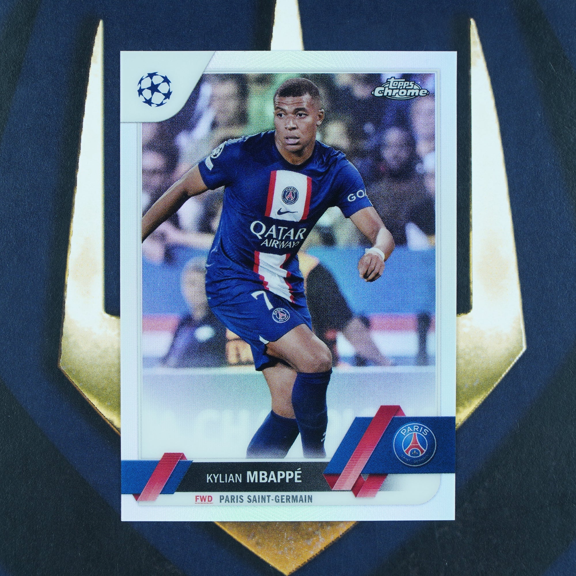 Kylian Mbappe 2022-23 Topps UEFA Chrome Refractor PSG